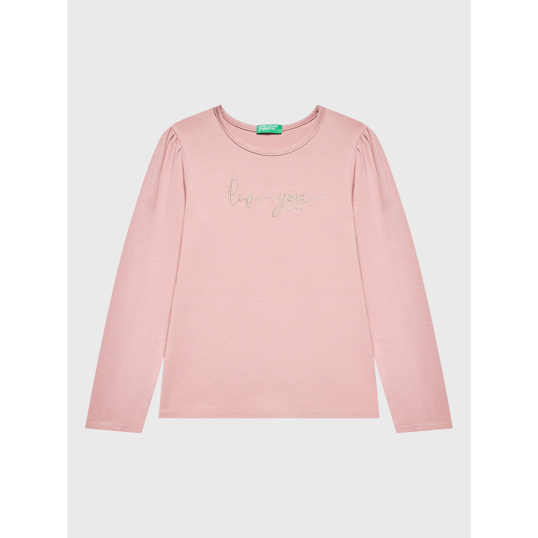 United Colors Of Benetton Bluzka 3P4ZG104R Różowy Regular Fit