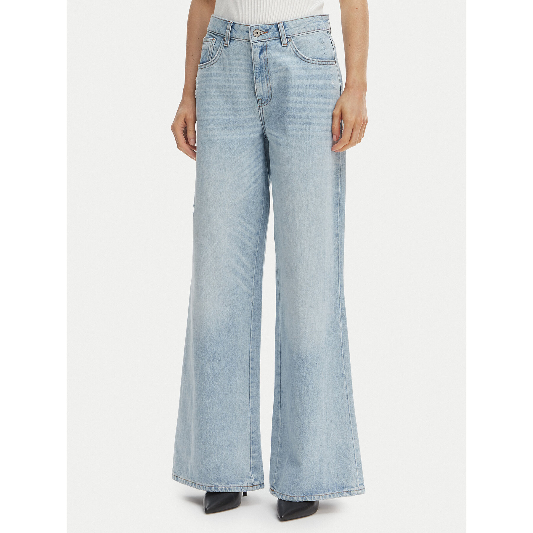Fracomina Jeansy FP26SV3015D47103 Niebieski Wide Leg