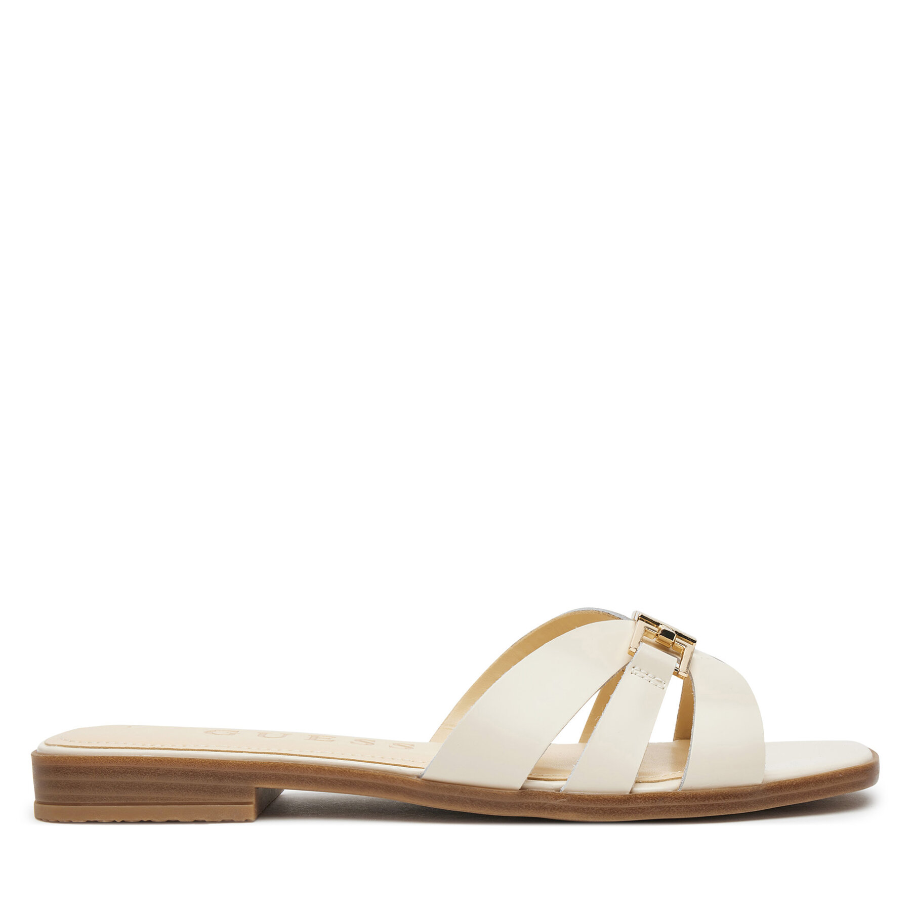 Guess Klapki FLJRLL LEA19 Beżowy