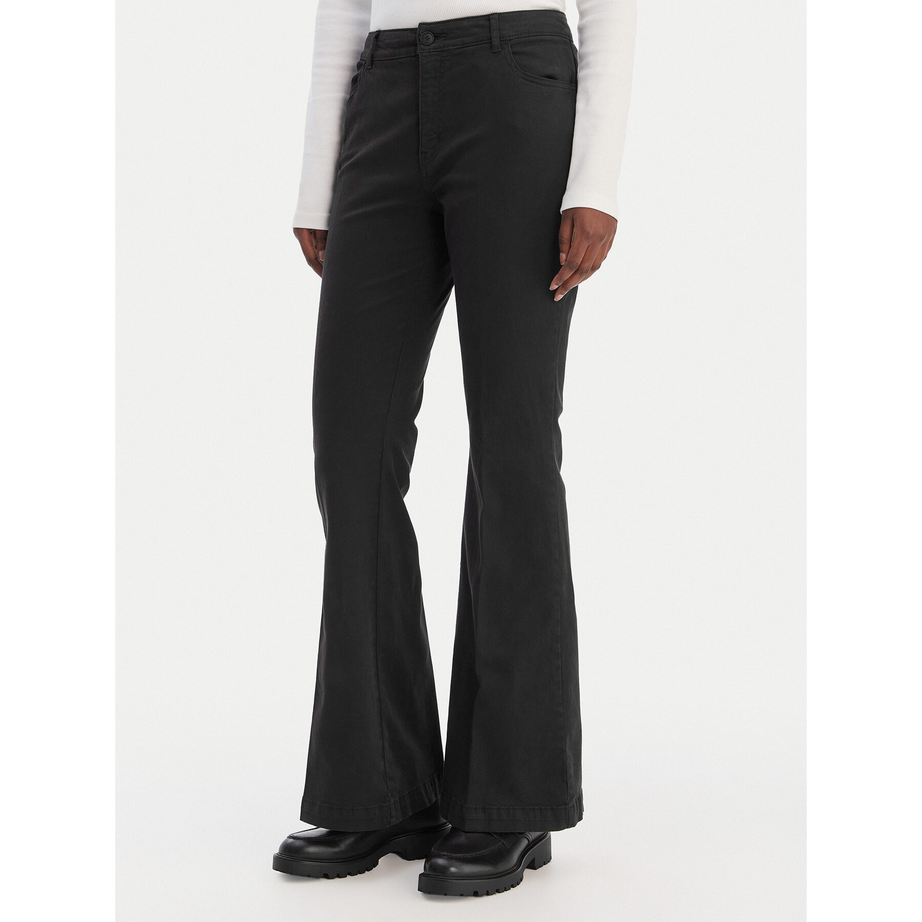 HUGO Spodnie materiałowe Hizama 50555763 Czarny Regular Fit