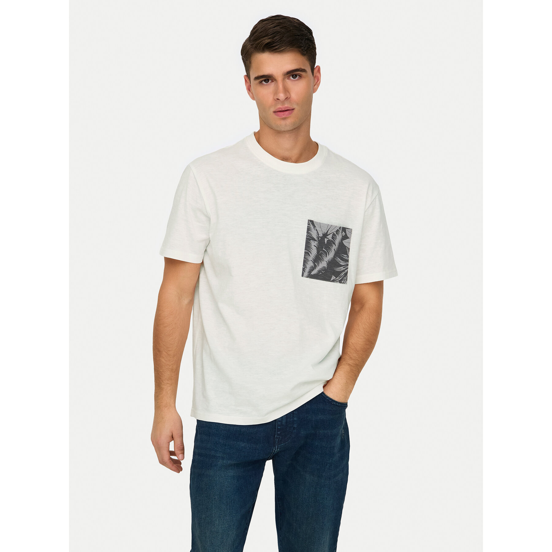 Only & Sons T-Shirt 22025286 Biały Regular Fit