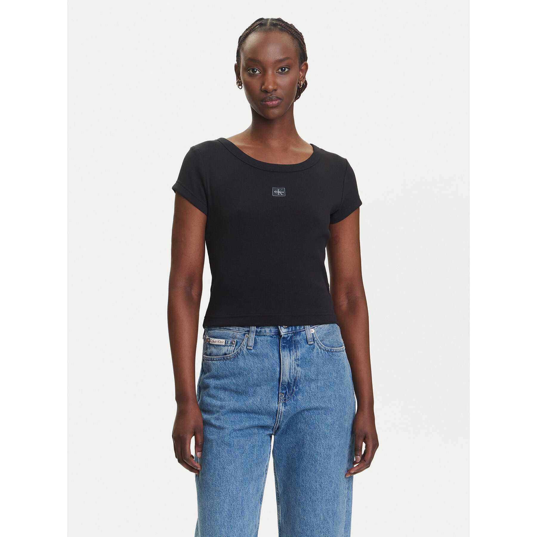 Calvin Klein Jeans T-Shirt LV047C200G Czarny Slim Fit