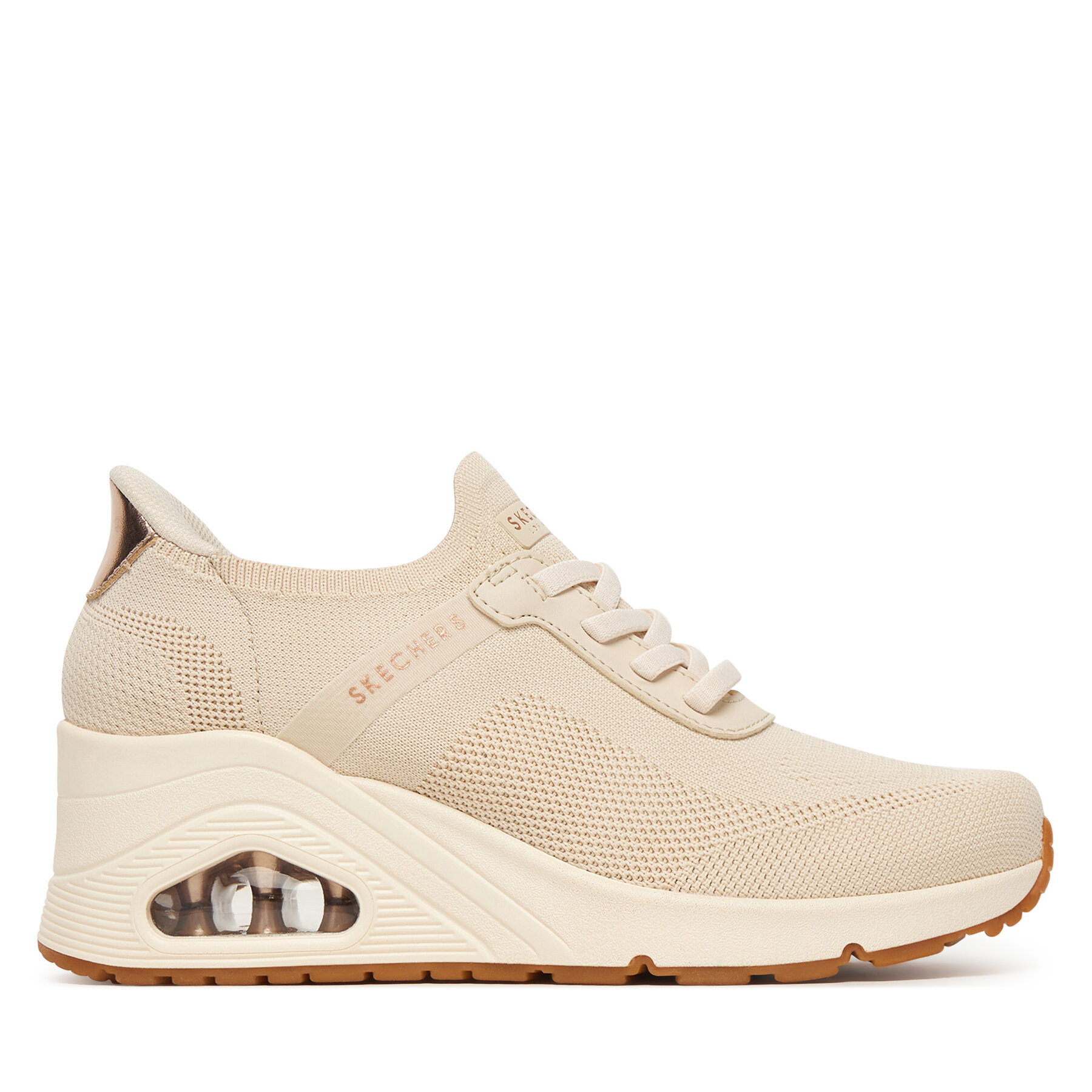 Skechers Sneakersy Uno Wedge 177531/OFWT Beżowy