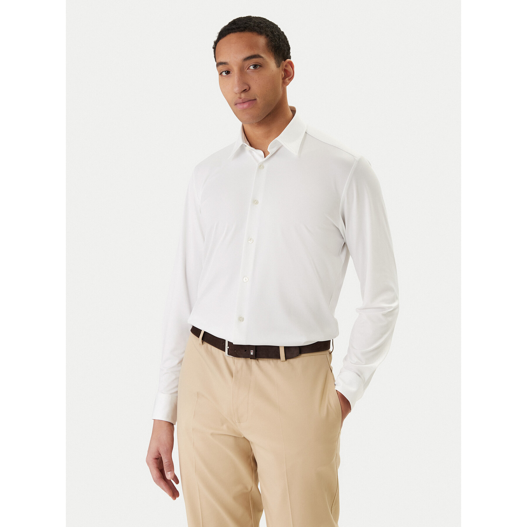 BOSS Koszula P-Liam 50556672 Biały Regular Fit