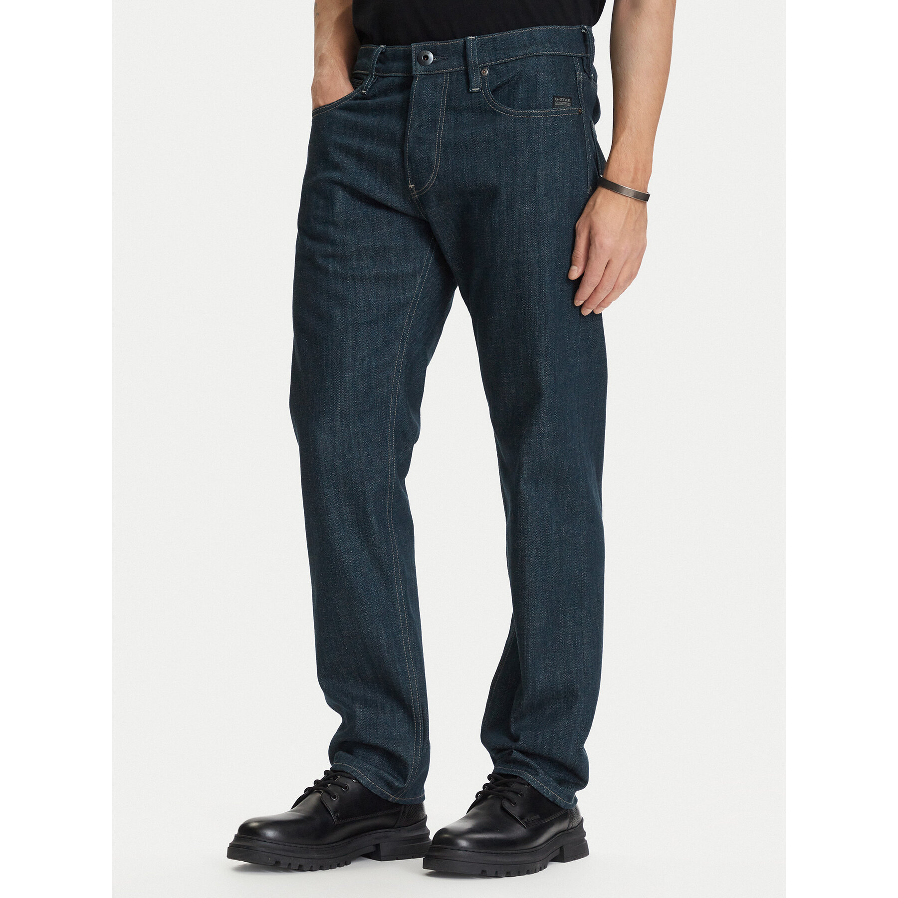 G-Star Raw Jeansy Streem D28534-E541 Granatowy Tapered Fit