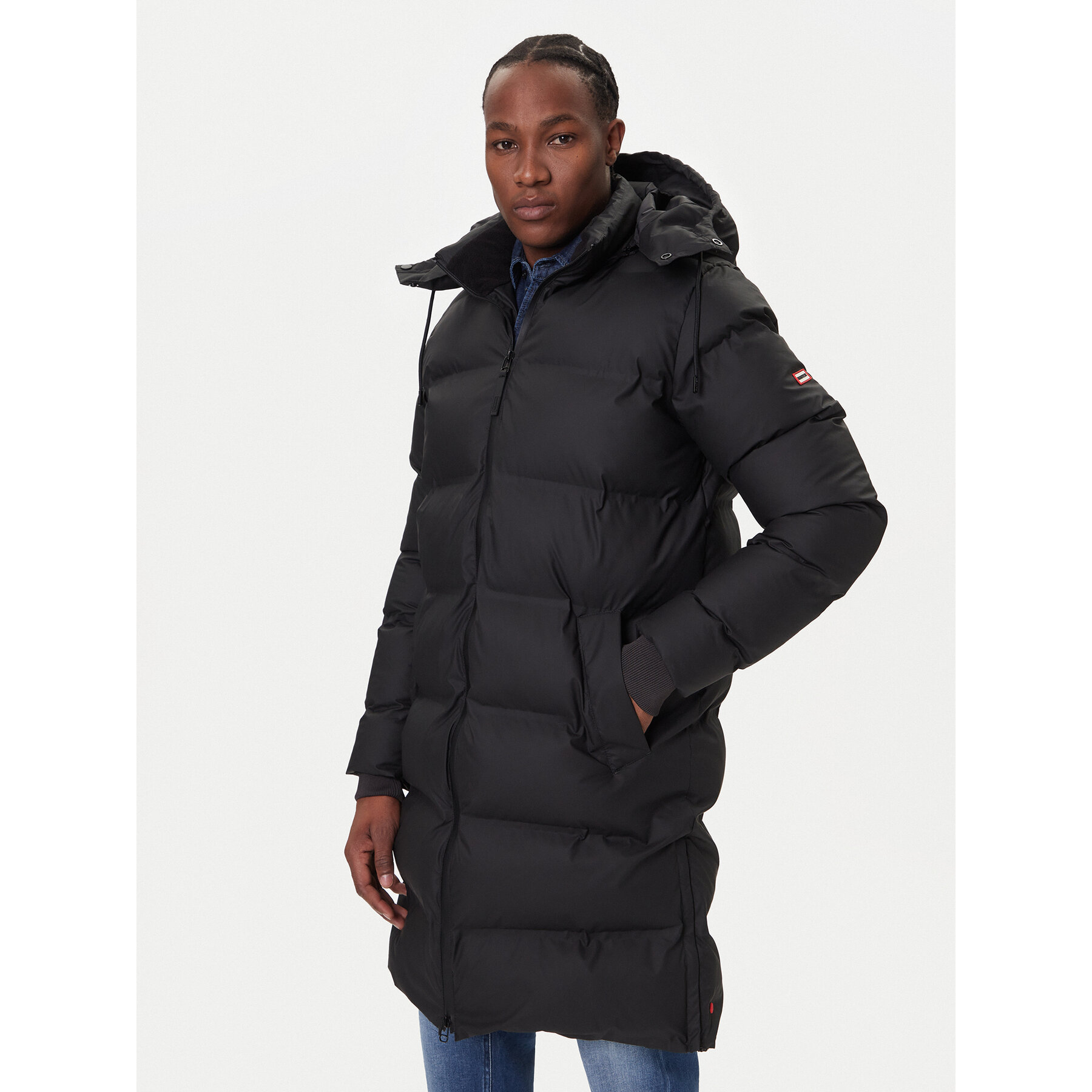 Hunter Kurtka zimowa Bretton HARM0023252 Czarny Regular Fit