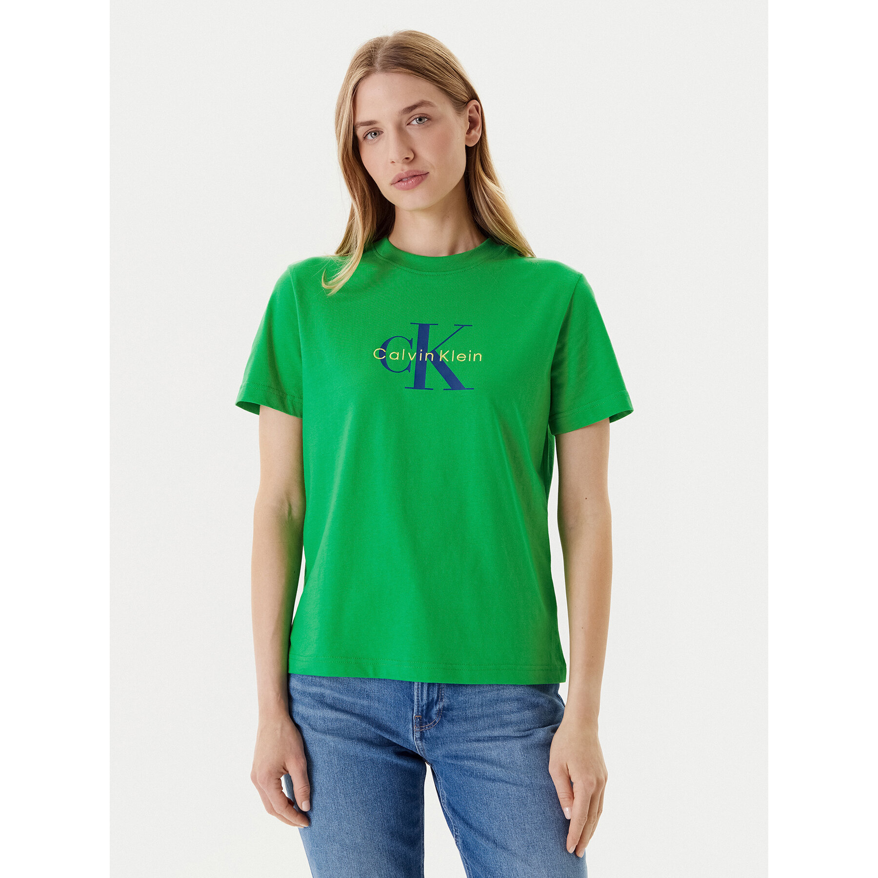 Calvin Klein Jeans T-Shirt Hero Classic LV047B865G Zielony Regular Fit