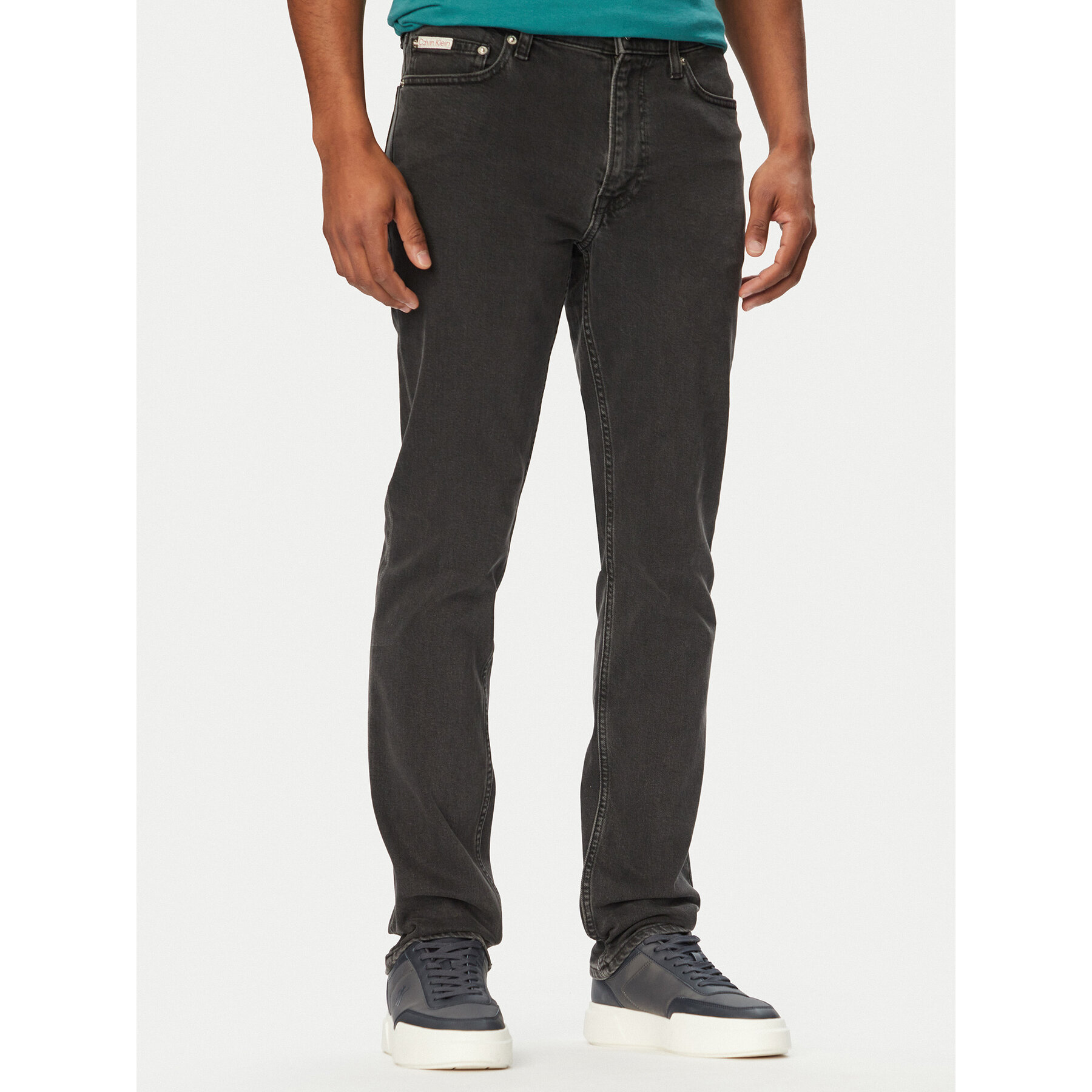 Calvin Klein Jeansy LV04RF758G Czarny Straight Leg