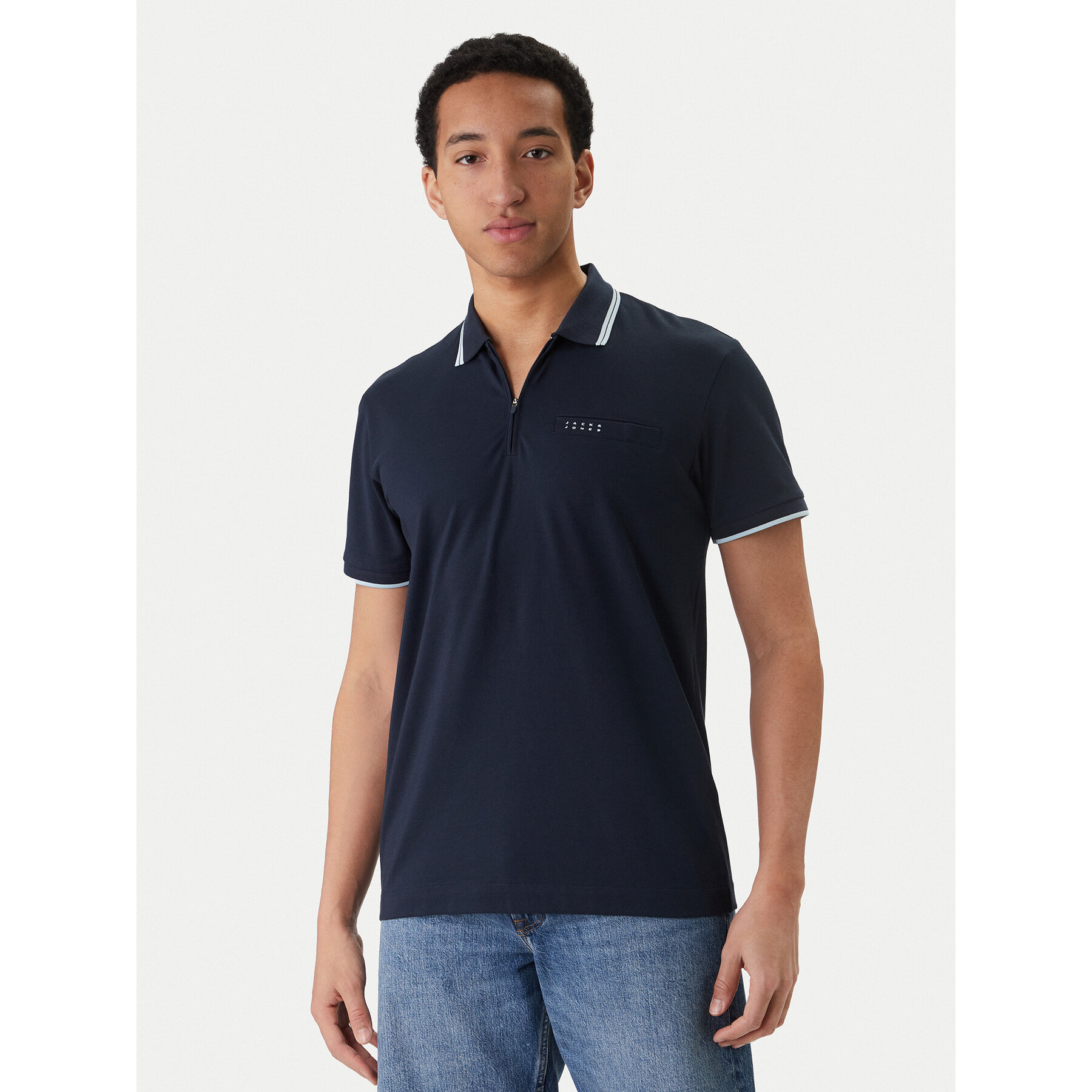 Jack & Jones Polo Fusion 12289953 Niebieski Regular Fit