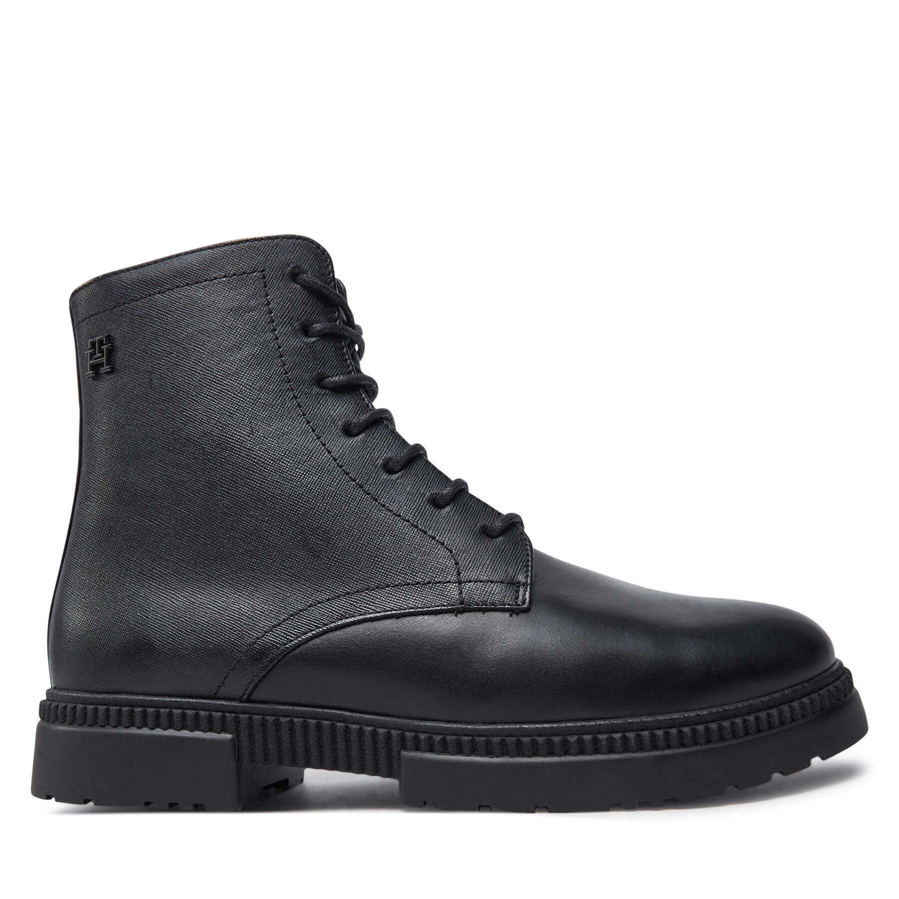 Tommy Hilfiger Kozaki Comfort Tl Texture Lth Boot FM0FM05182 Czarny