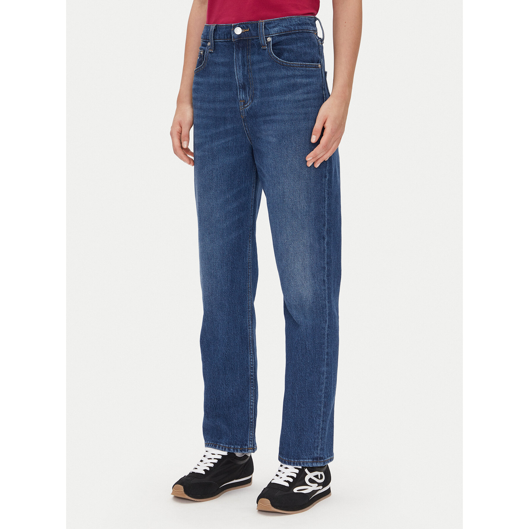 Tommy Jeans Jeansy Layla Hr Slim Str Bi0152 Co DW0DW20054 Granatowy Regular Fit