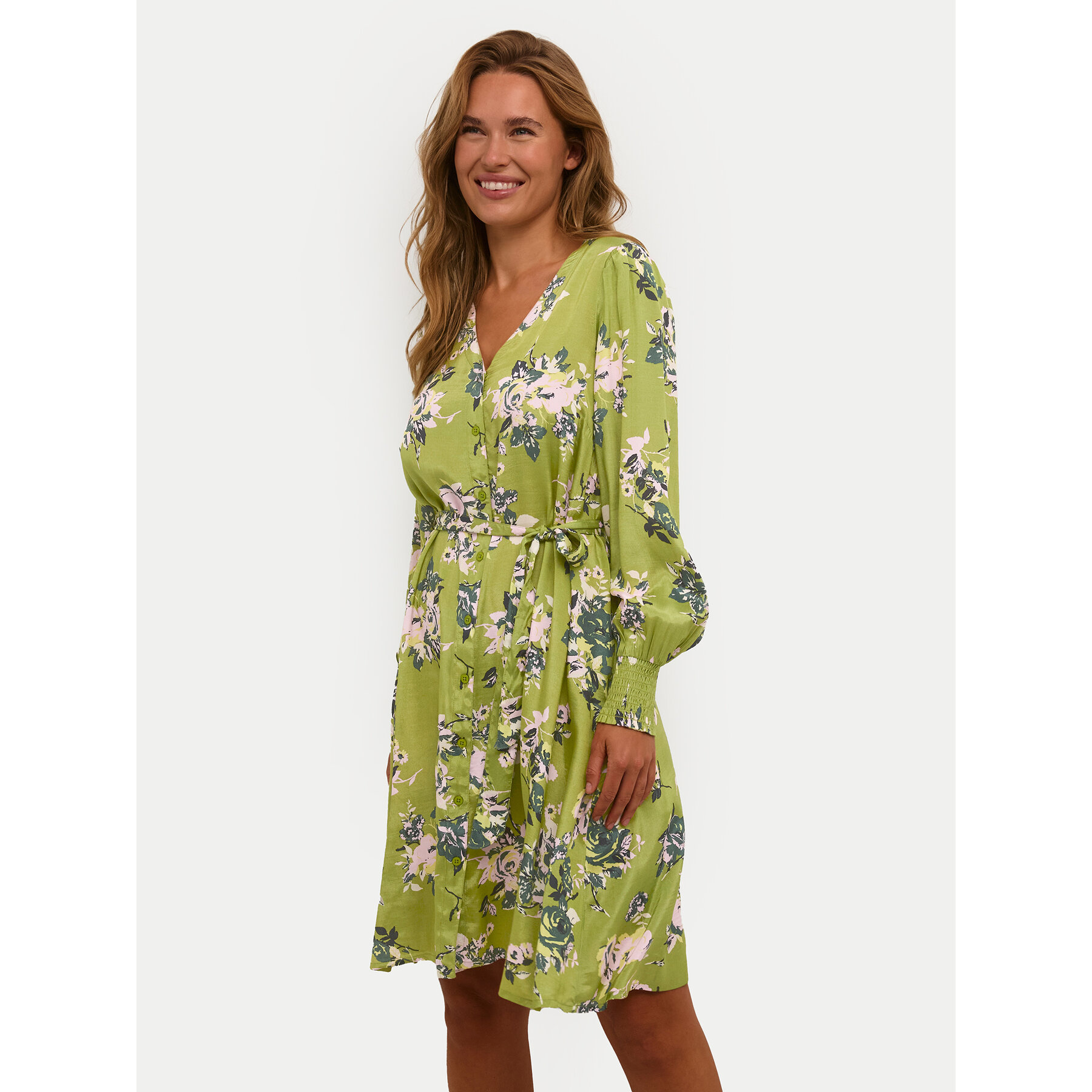 Kaffe Sukienka letnia Pollie 10508274 Zielony Regular Fit