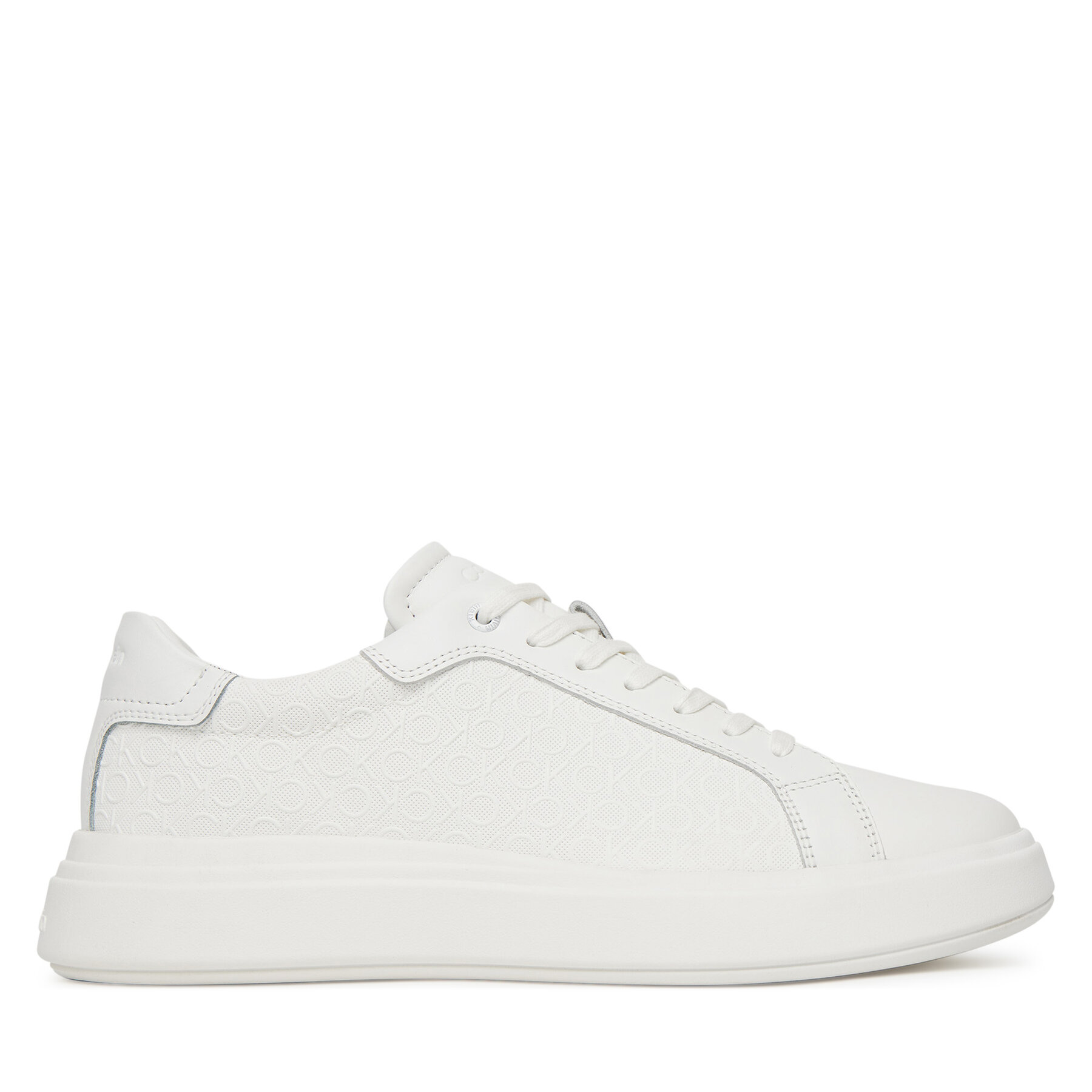 Calvin Klein Sneakersy Chunky Low Top Lace Up Mono HM0HM01970 Biały