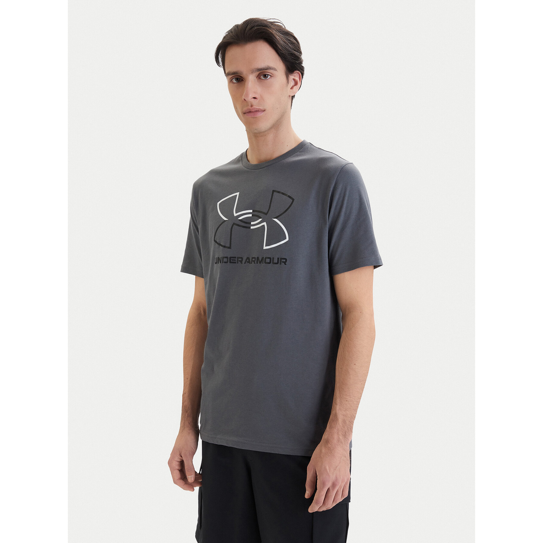 Under Armour T-Shirt Ua Gl Foundation Update Ss 1382915 Szary Loose Fit