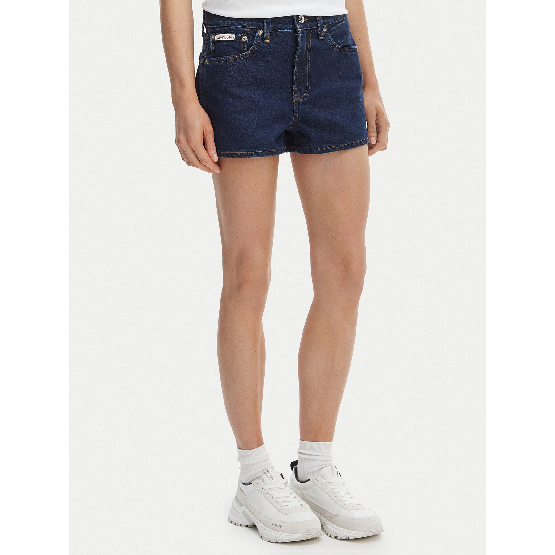 Calvin Klein Jeans Szorty jeansowe LV047F768G Granatowy Slim Fit