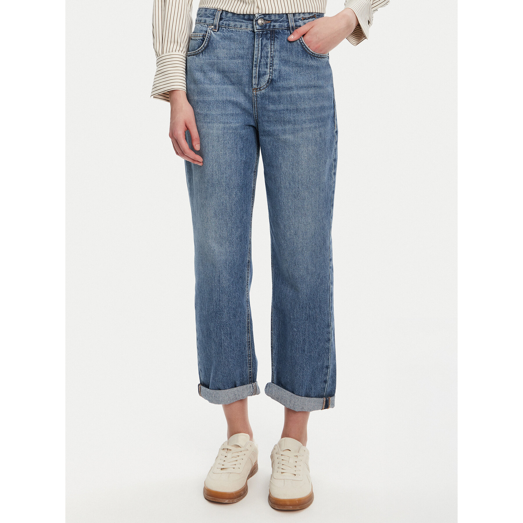Marella Jeansy Tomboy 2523186074 Niebieski Loose Fit