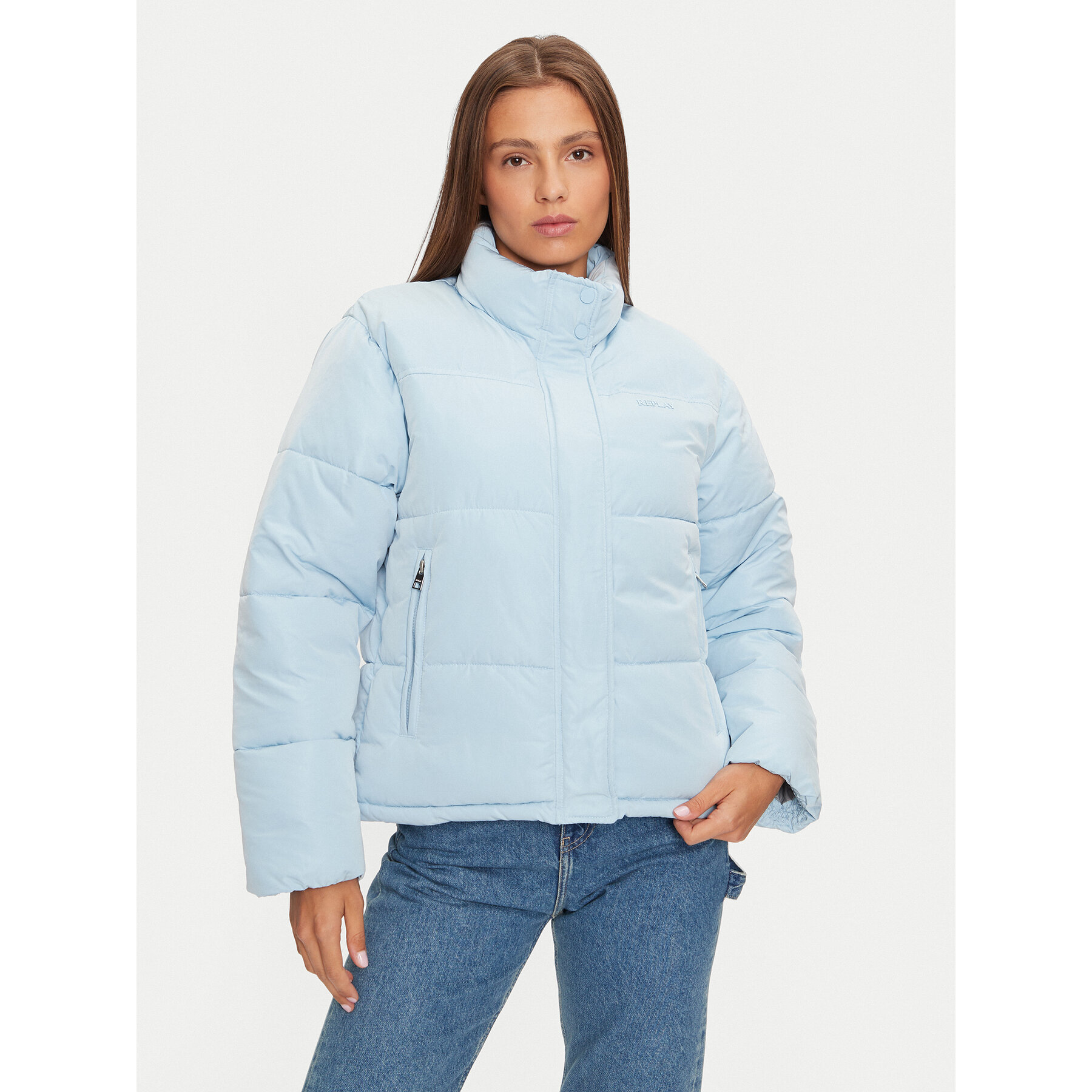 REPLAY Kurtka zimowa W7808A.000.84466 Błękitny Loose Fit