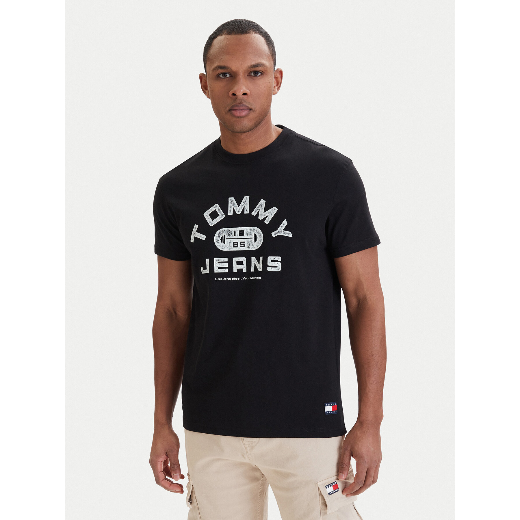 Tommy Jeans T-Shirt DM0DM22551 Czarny Regular Fit