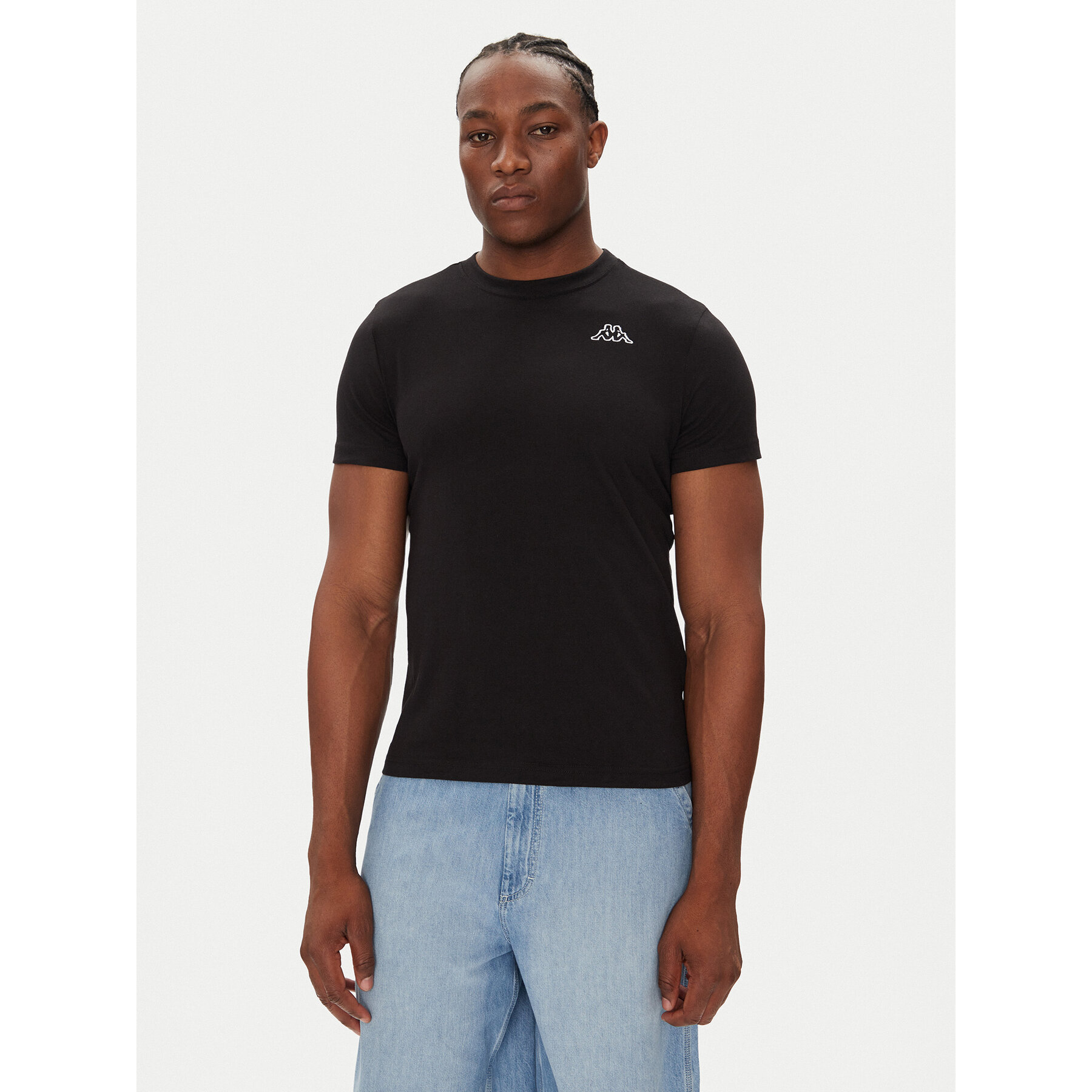 Kappa T-Shirt Logo Korpo Cafers 304J150 Czarny Slim Fit