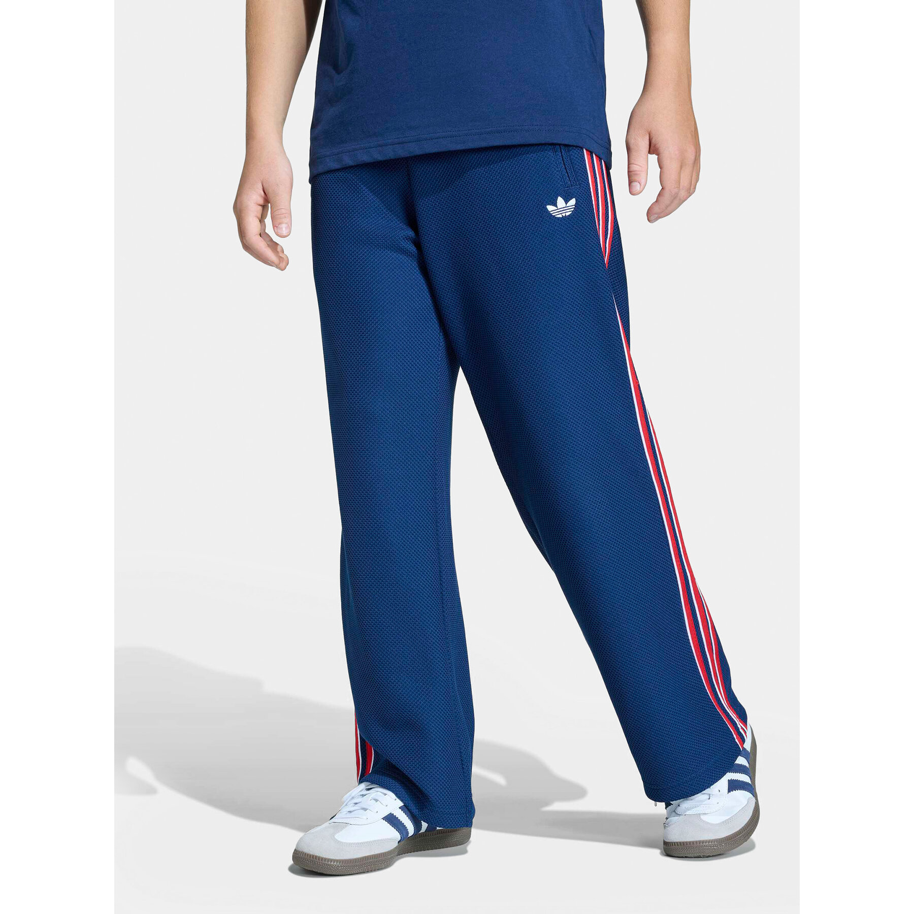 adidas Spodnie dresowe Firebird Double Knit KD7825 Granatowy Loose Fit