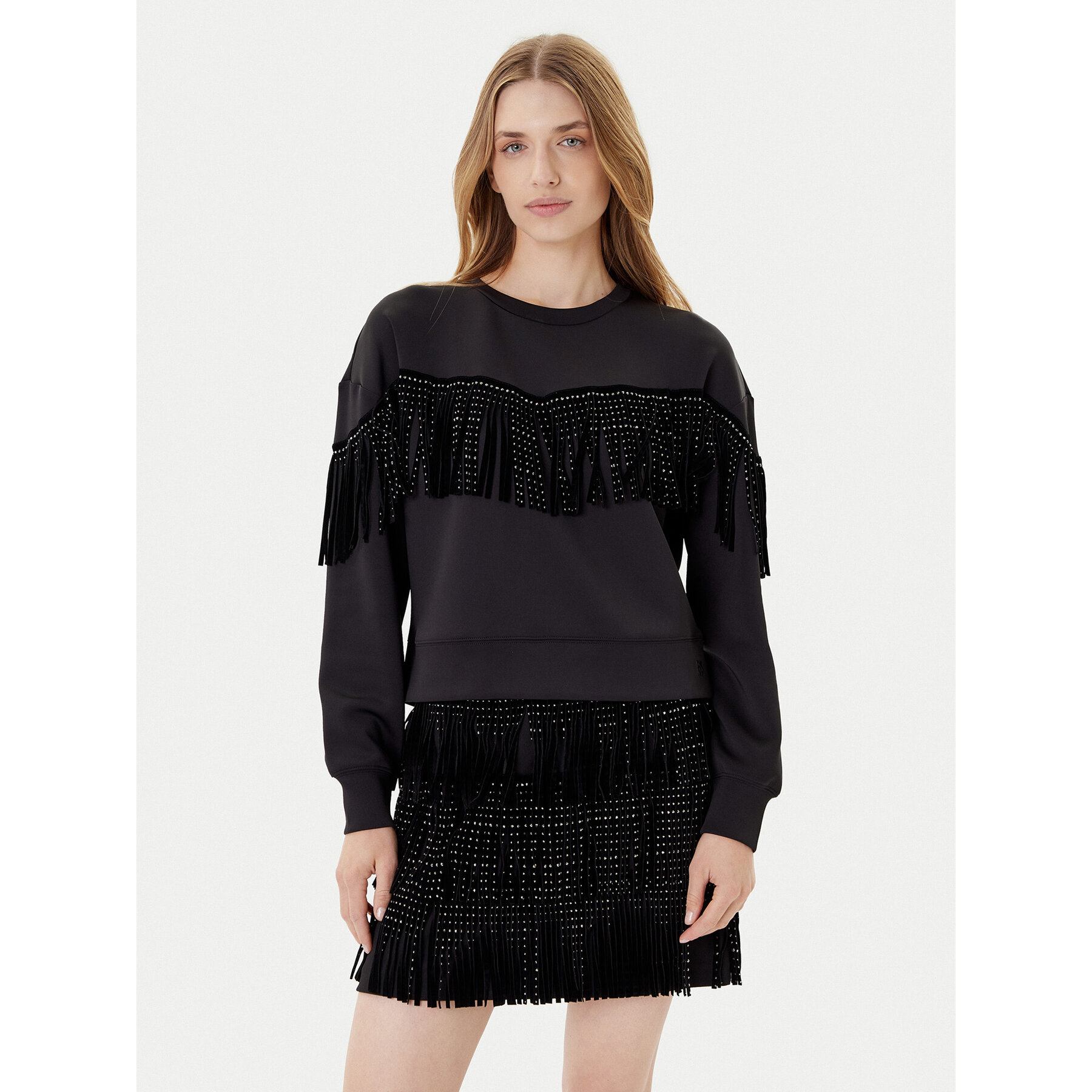 DKNY Bluza P5GH7XQE Czarny Relaxed Fit
