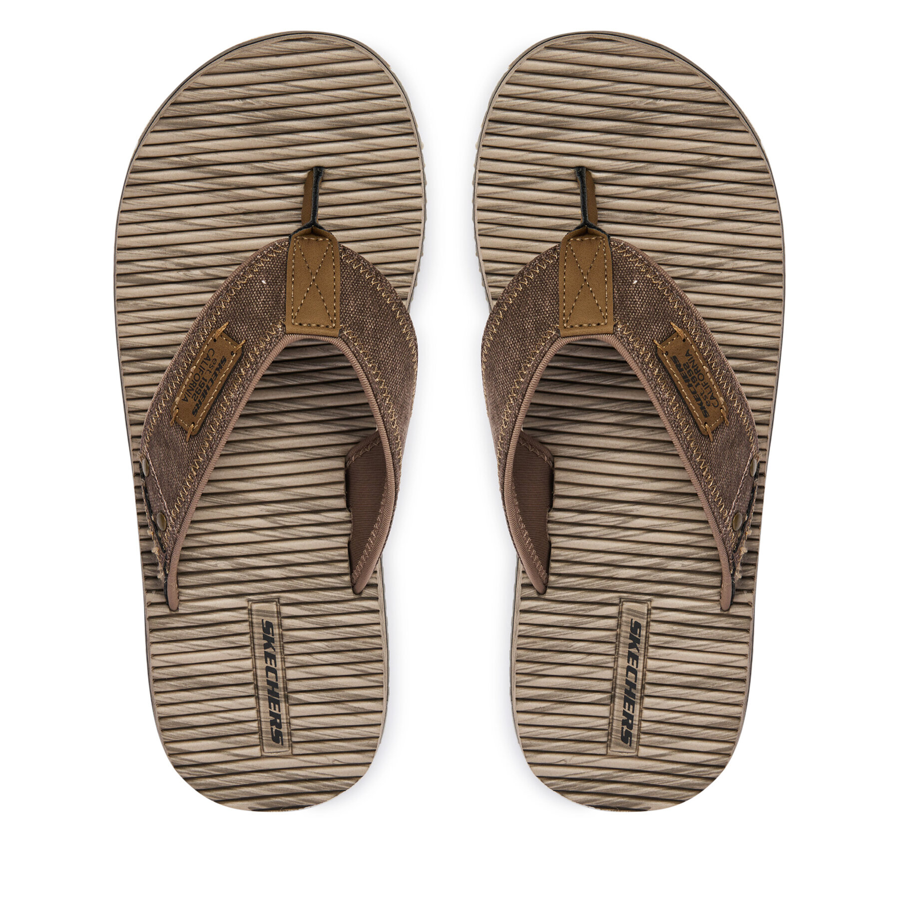 Skechers Japonki Quill - Seaside 205719/BRN Brązowy