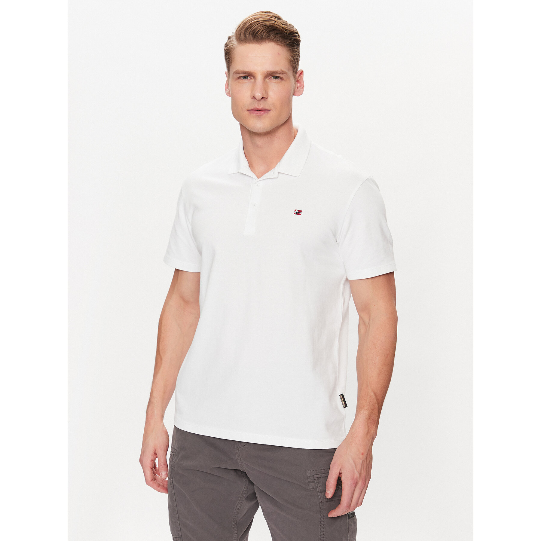 Napapijri Polo Ealis NP0A4H8B Biały Regular Fit