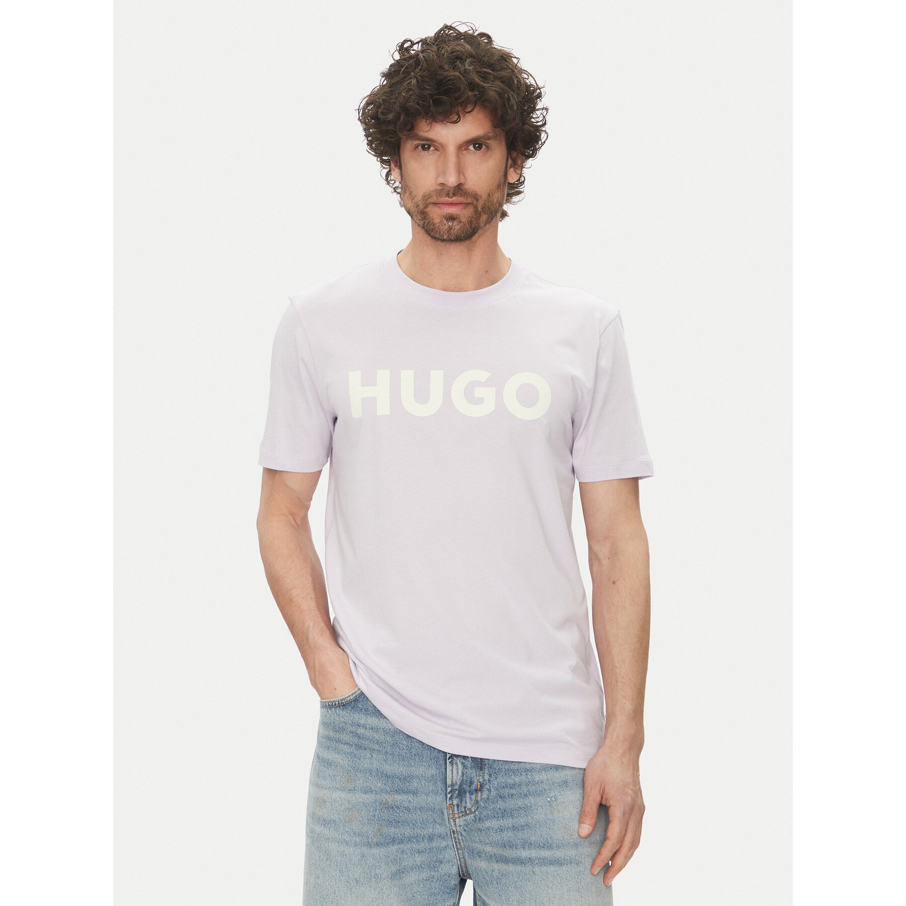 HUGO T-Shirt Dulivio 50467556 Fioletowy Regular Fit