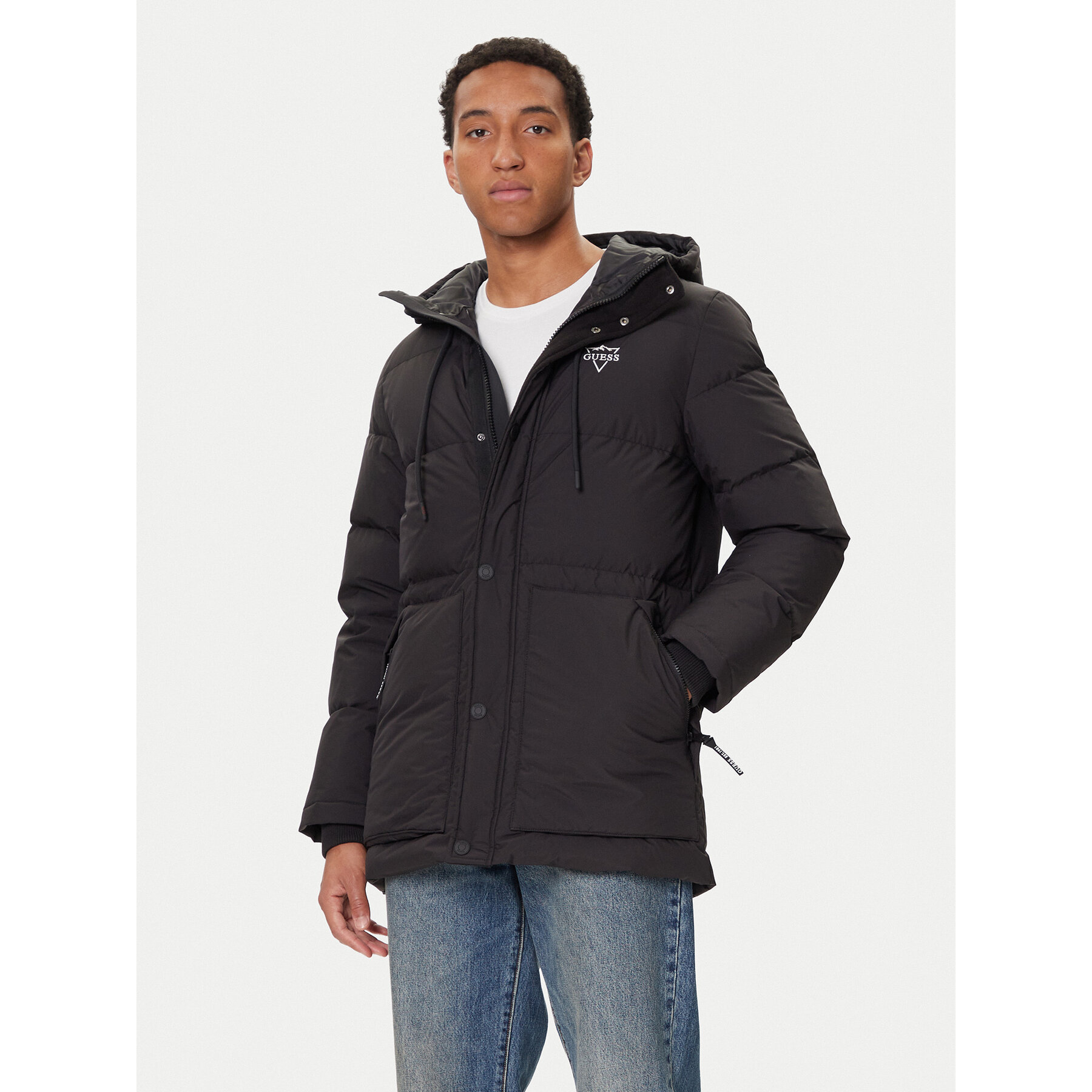 Guess Kurtka puchowa M5BL0O W3282 Czarny Regular Fit