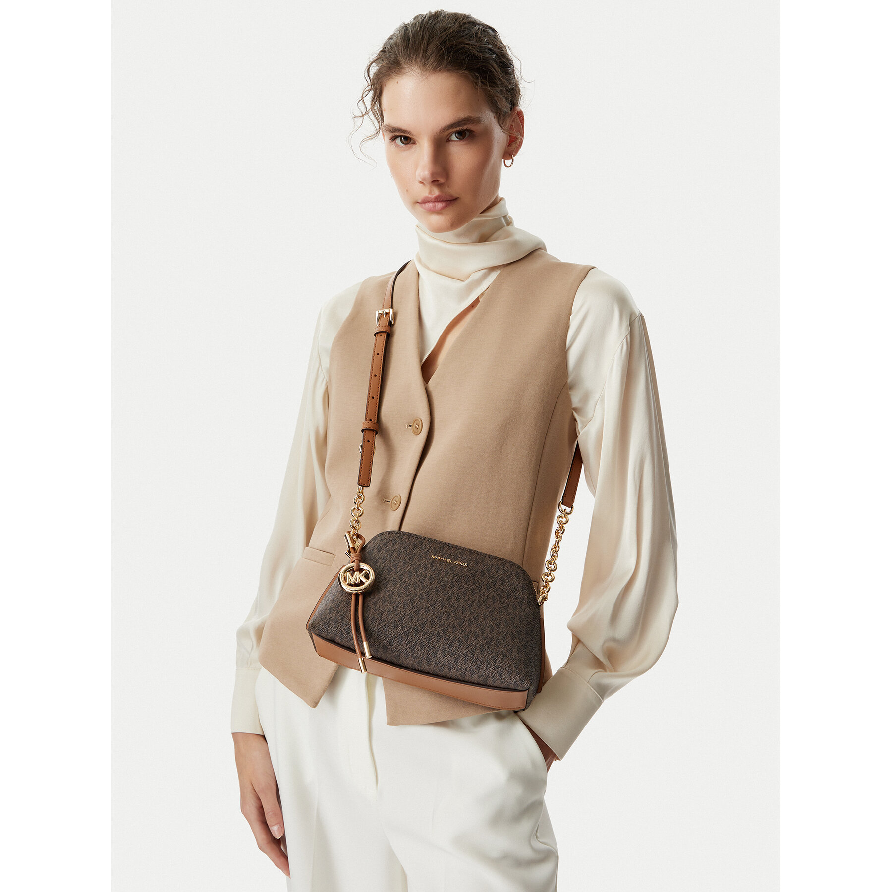 MICHAEL Michael Kors Torebka Freddie 32T6GX4C1B Brązowy ciemny