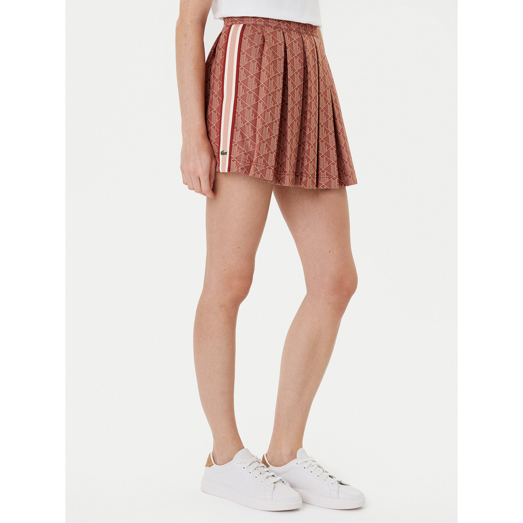 Lacoste Spódnica plisowana JF0516 Brązowy Regular Fit