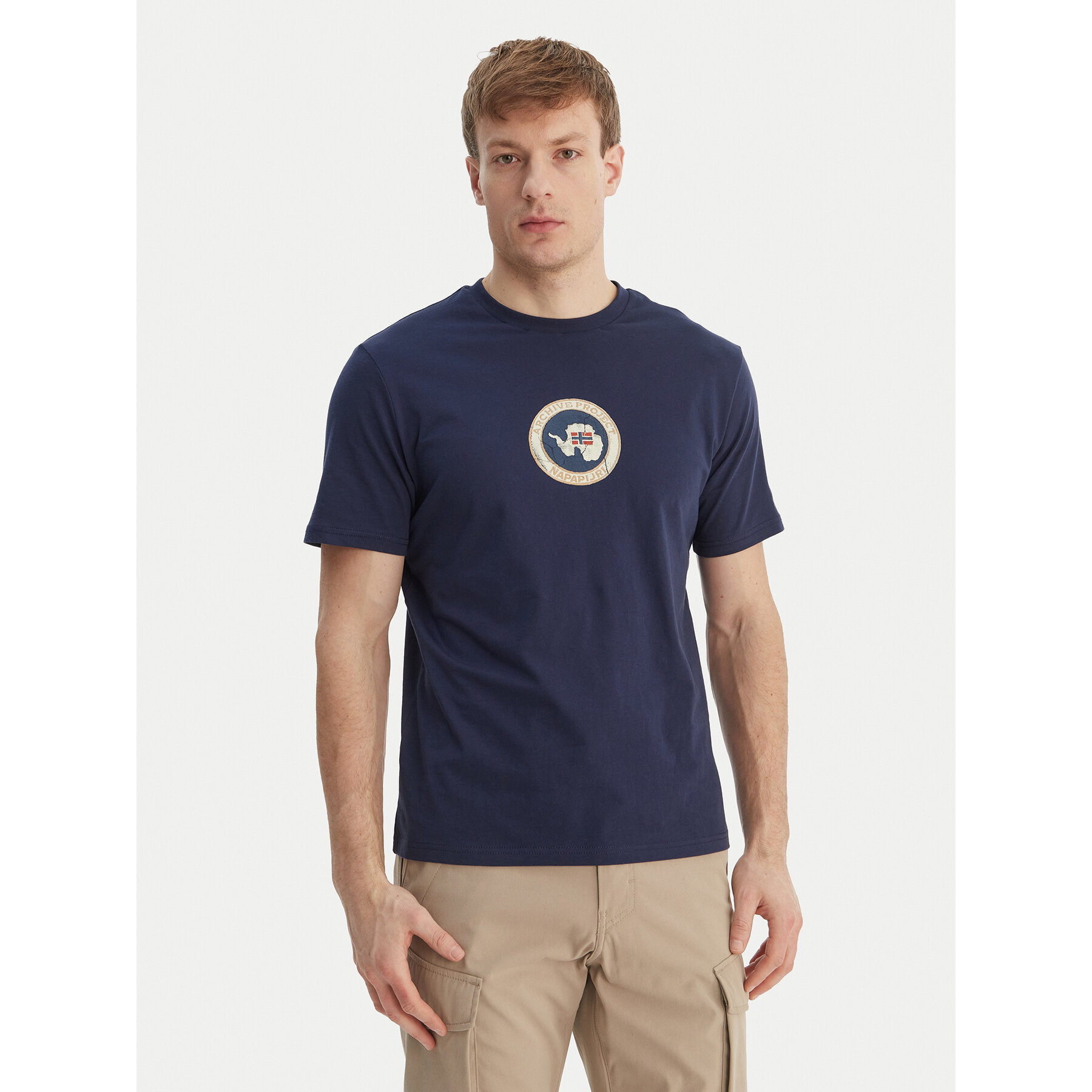 Napapijri T-Shirt S-Phos NP0A4G5A Granatowy Relaxed Fit