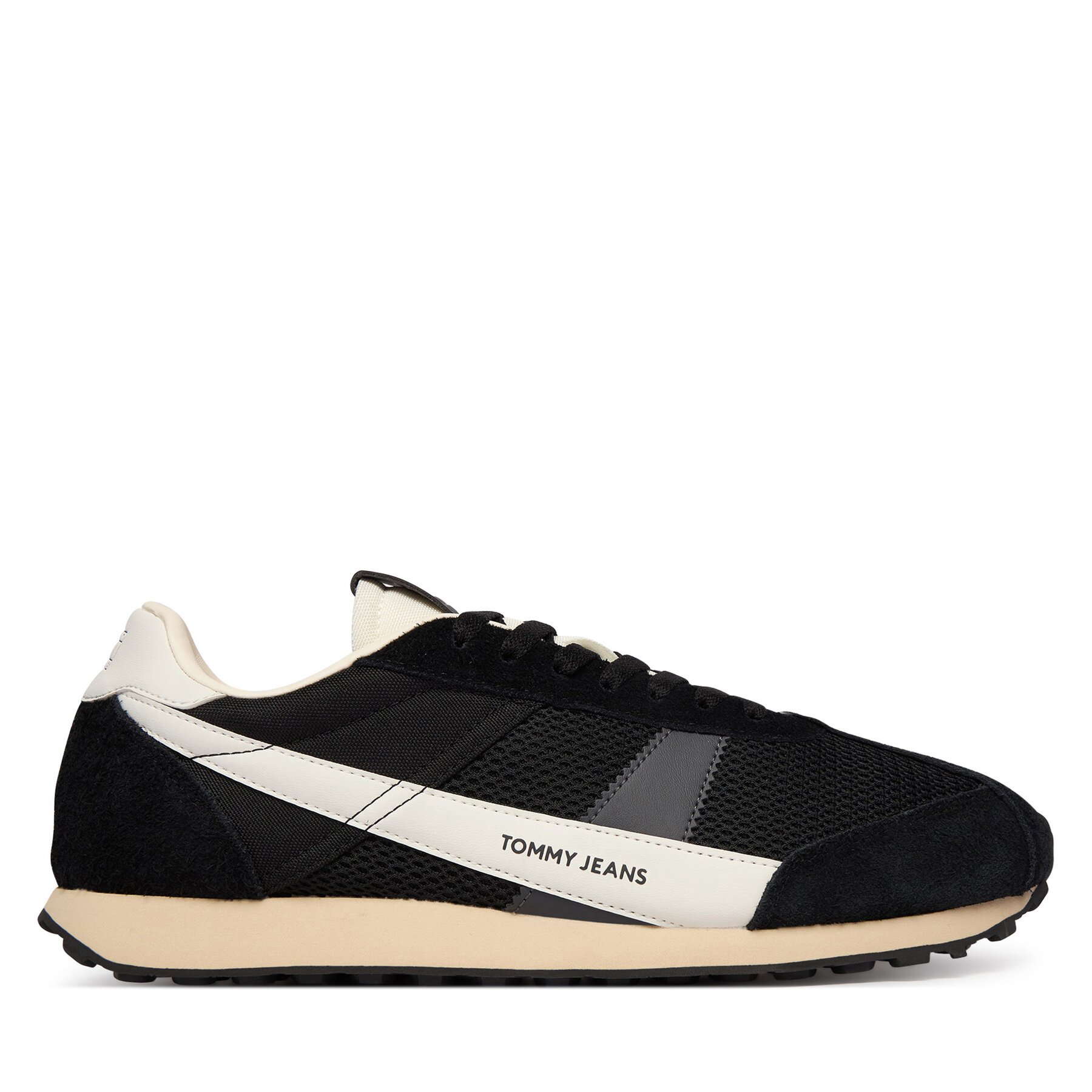 Tommy Jeans Sneakersy Retro Runner Archive Open Mesh EM0EM01715 Czarny