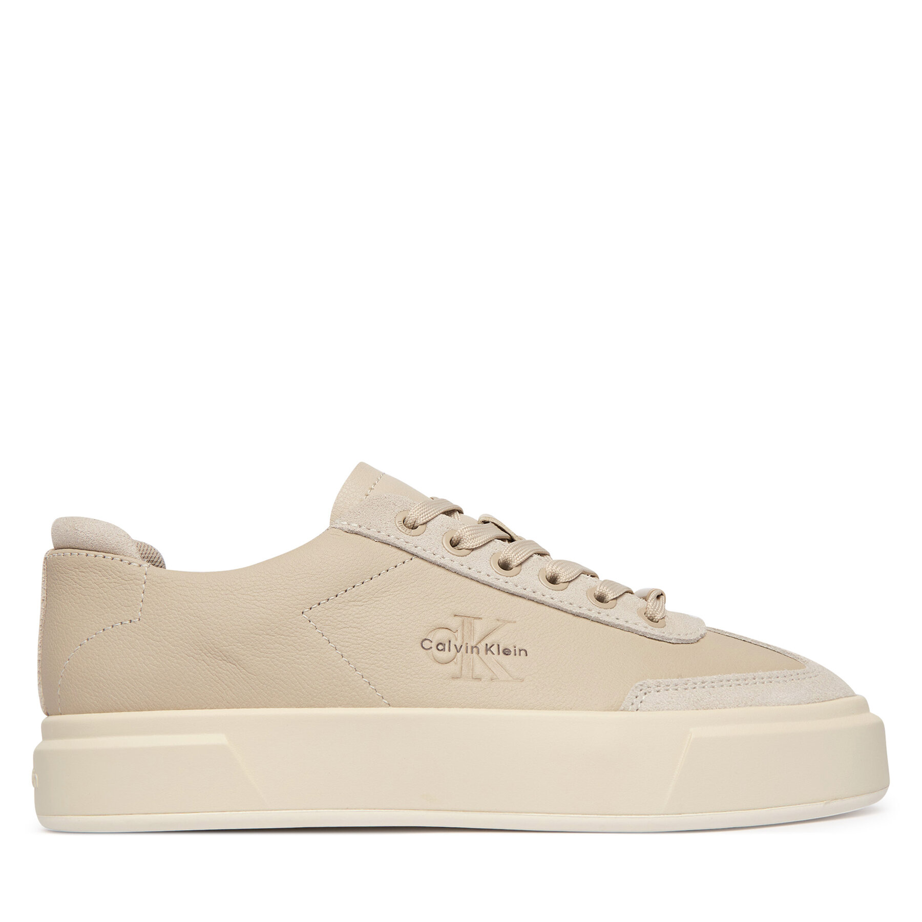 Calvin Klein Sneakersy Basket Cups Lup Wt Lth Su HW0HW02984 Beżowy