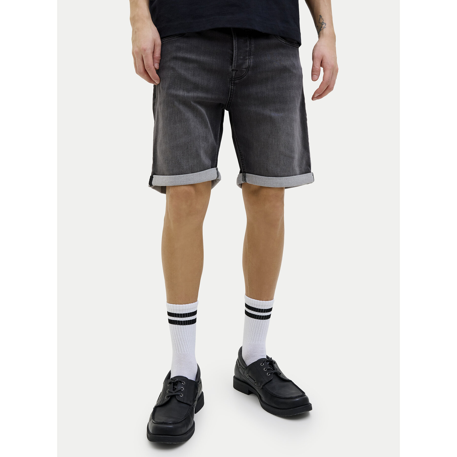 Jack & Jones Szorty jeansowe Rick 12269501 Szary Regular Fit