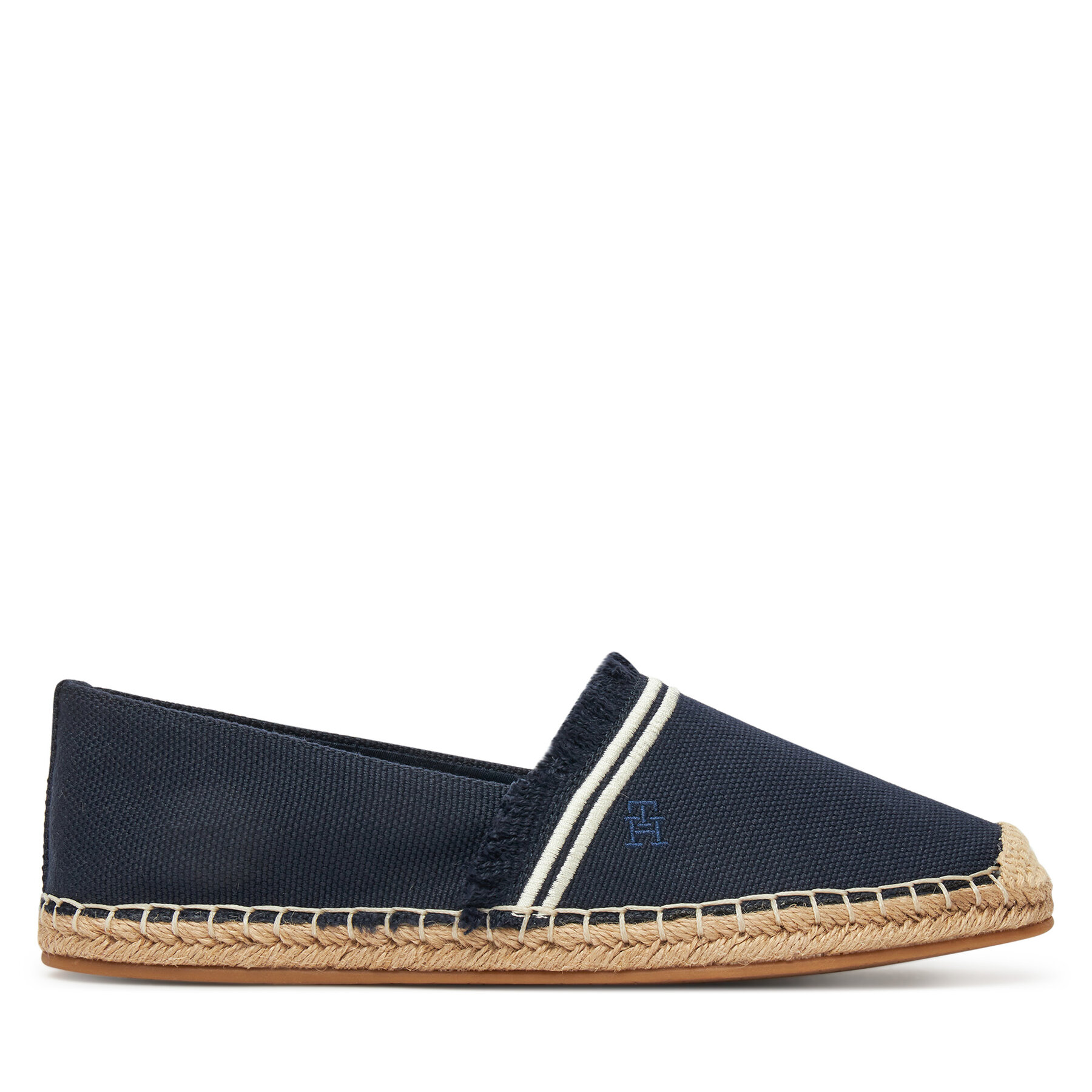 Tommy Hilfiger Espadryle Fringe Canvas Closed Espadrille FW0FW08881 Granatowy