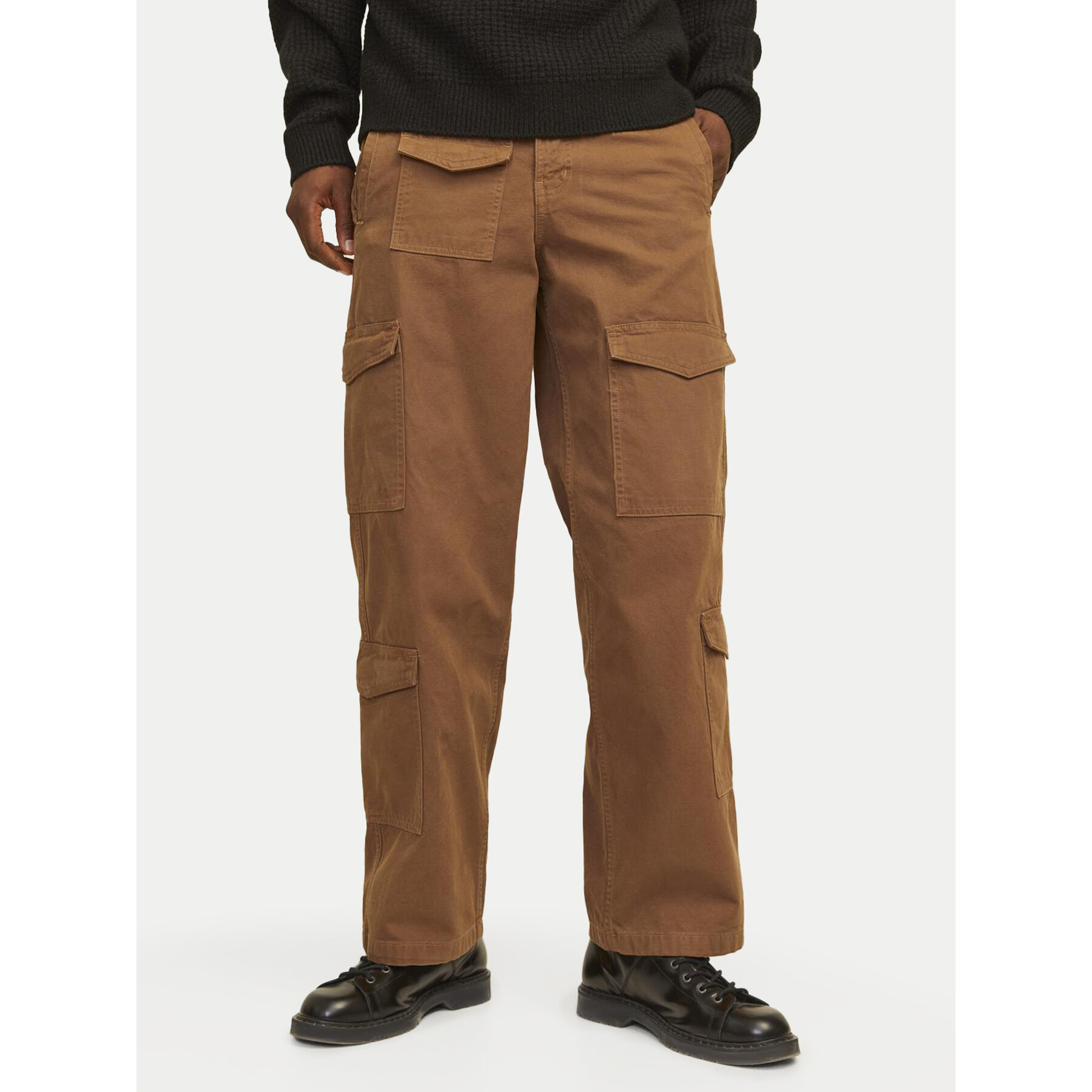 Jack & Jones Spodnie materiałowe Bill 12258307 Brązowy Relaxed Fit