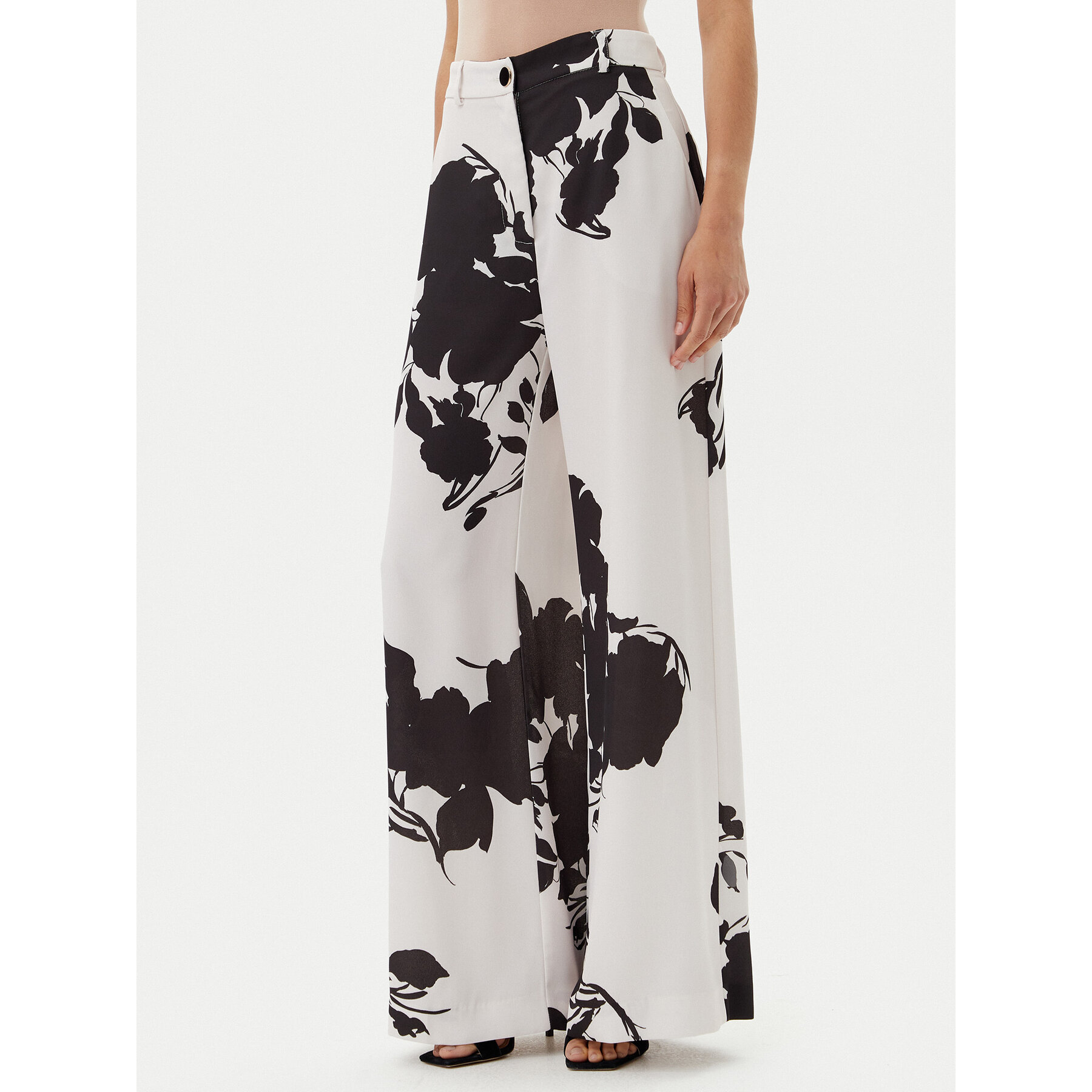 ACCESS FASHION Spodnie palazzo 53-5047-073 Biały Regular Fit