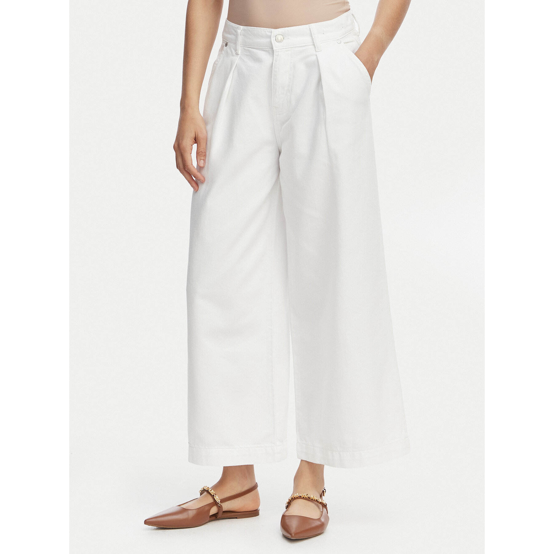 JOOP! Jeansy Enrica-C 30102760 Biały Wide Leg