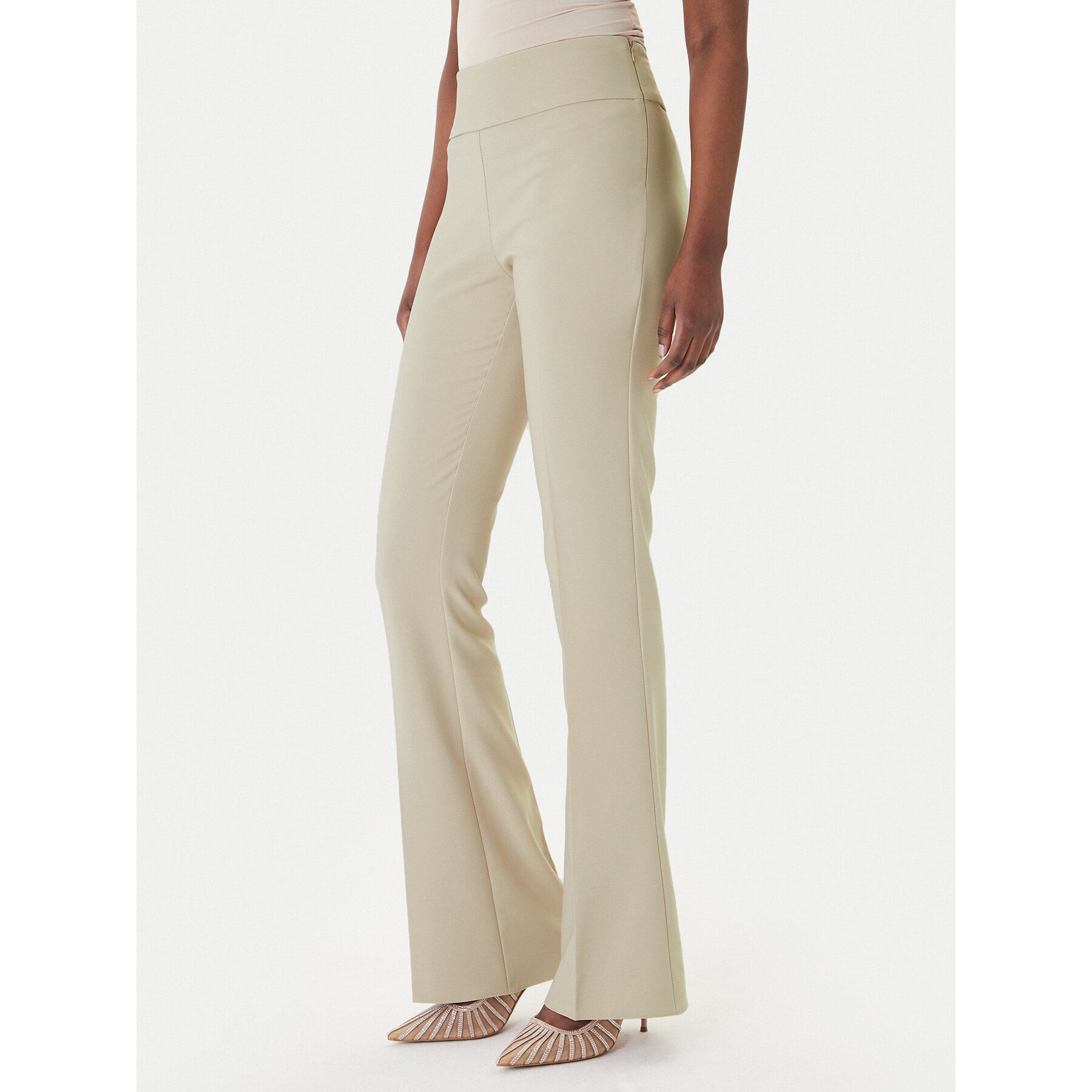 Rinascimento Spodnie materiałowe CFC0127876003 Beżowy Slim Fit