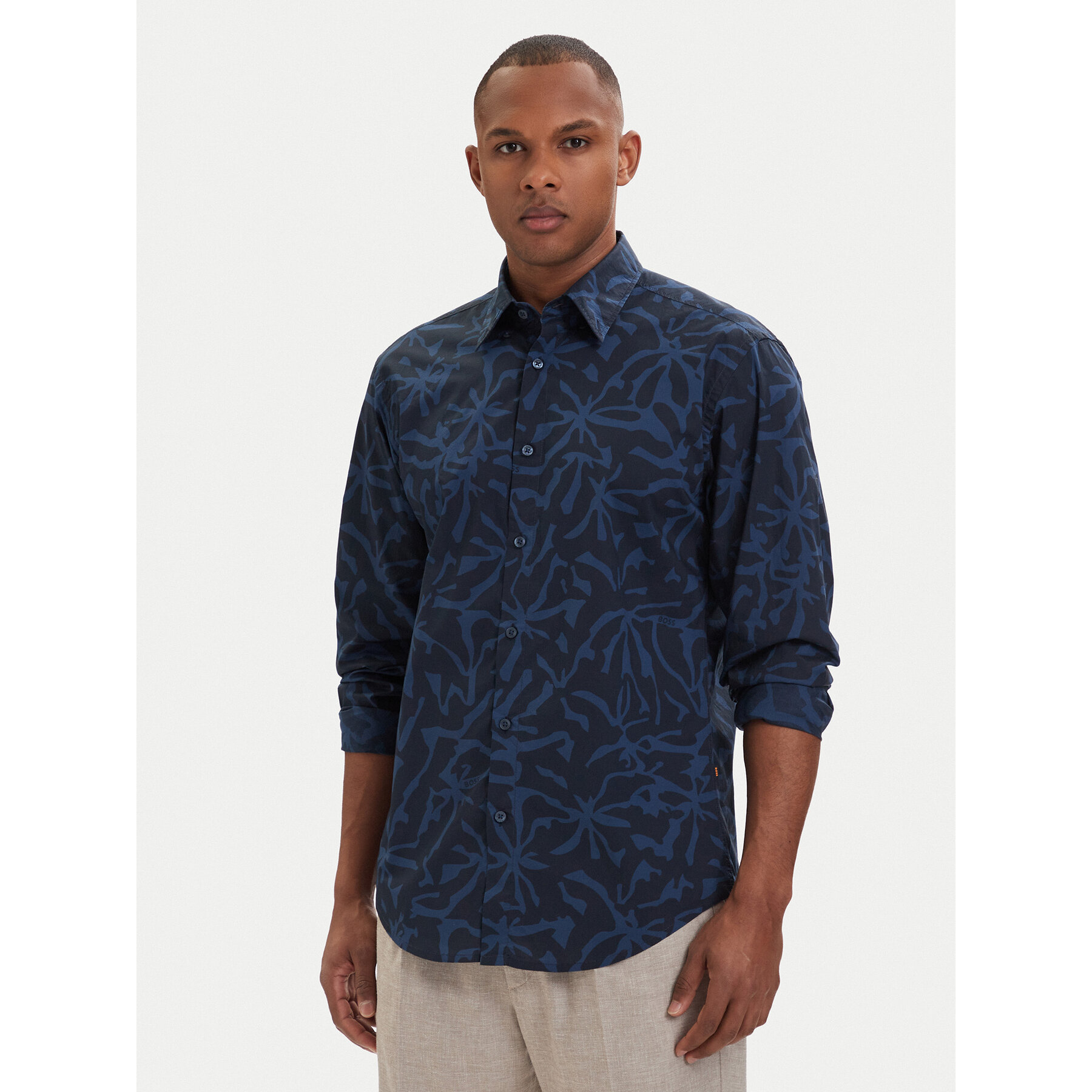 BOSS Koszula Ricoplus 50561608 Granatowy Regular Fit