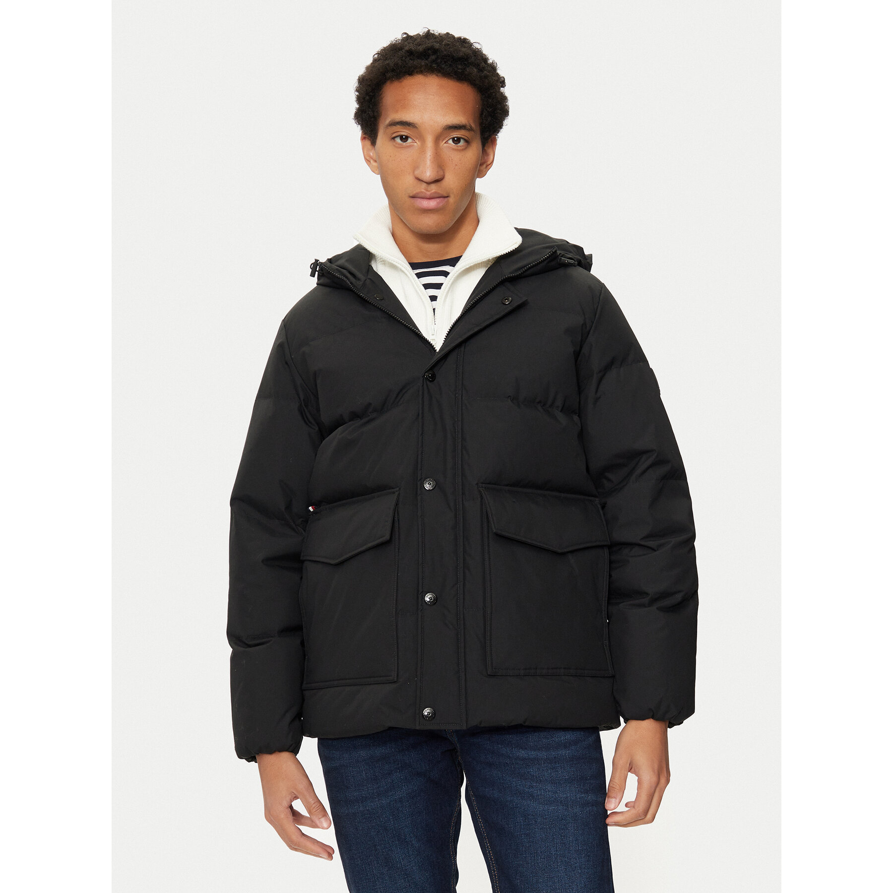Tommy Hilfiger Kurtka puchowa MW0MW37484 Czarny Regular Fit