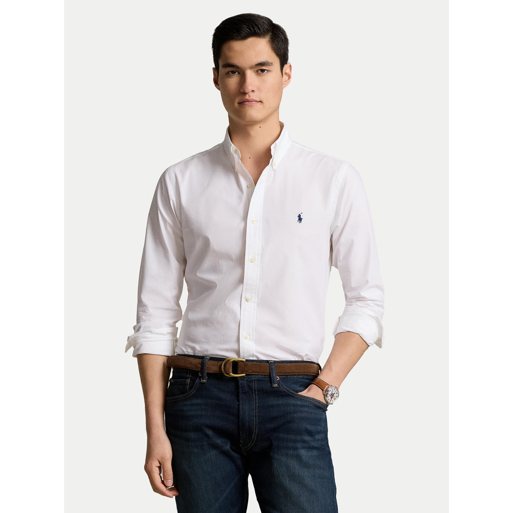 Polo Ralph Lauren Koszula 710928255002 Biały Custom Fit