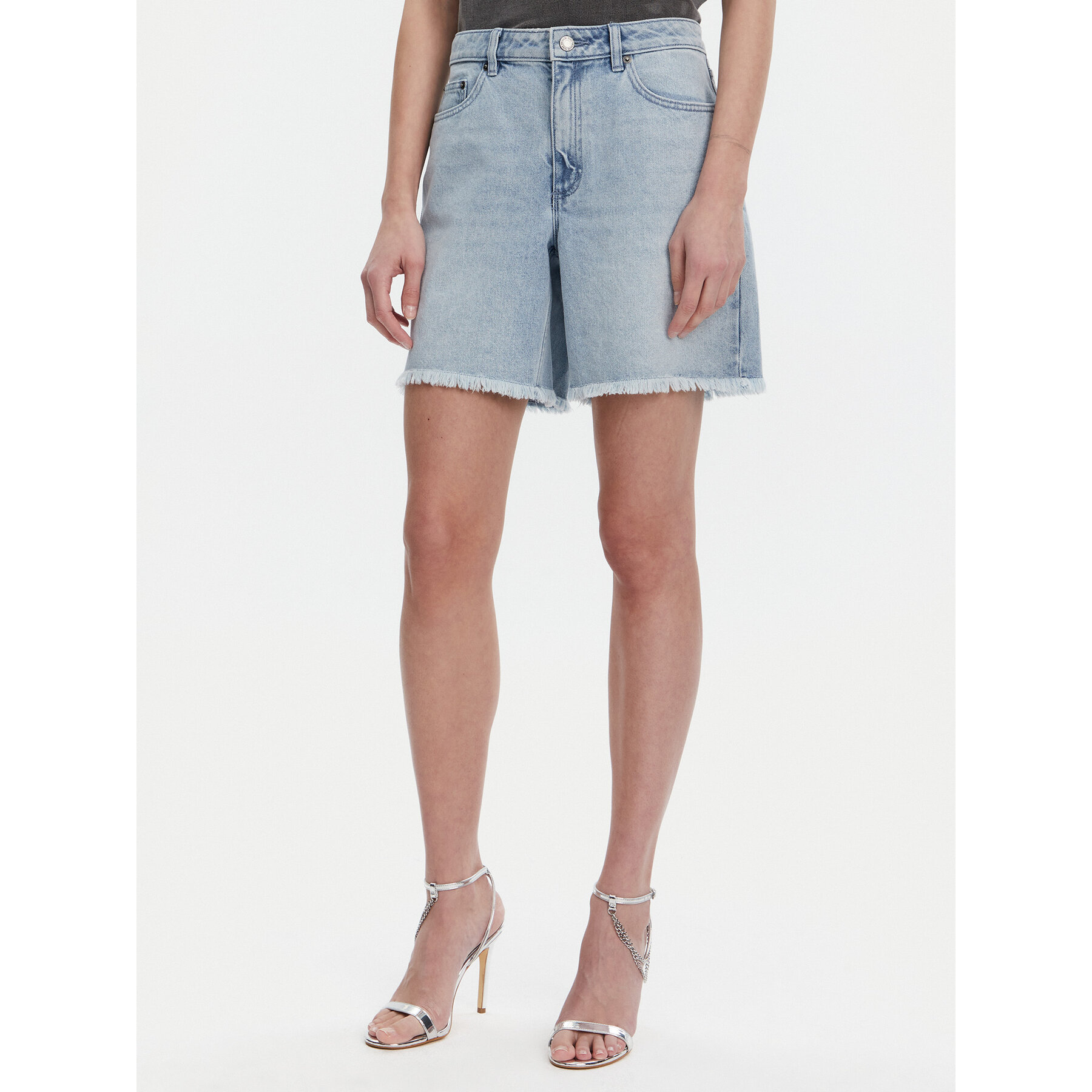 MICHAEL Michael Kors Szorty jeansowe MS59066FAU Niebieski Boyfriend Fit