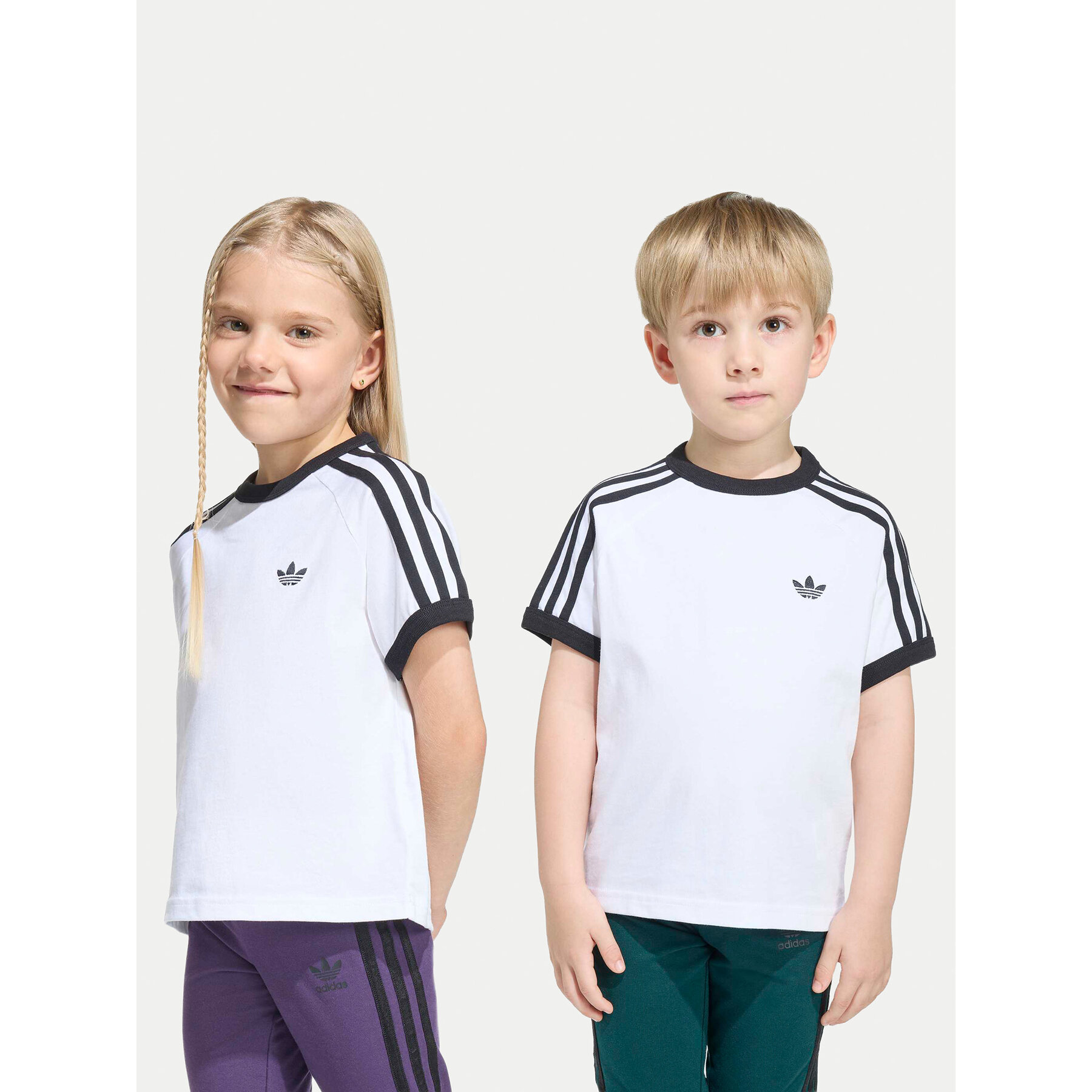 adidas T-Shirt 3-Stripes KC9507 Biały Loose Fit