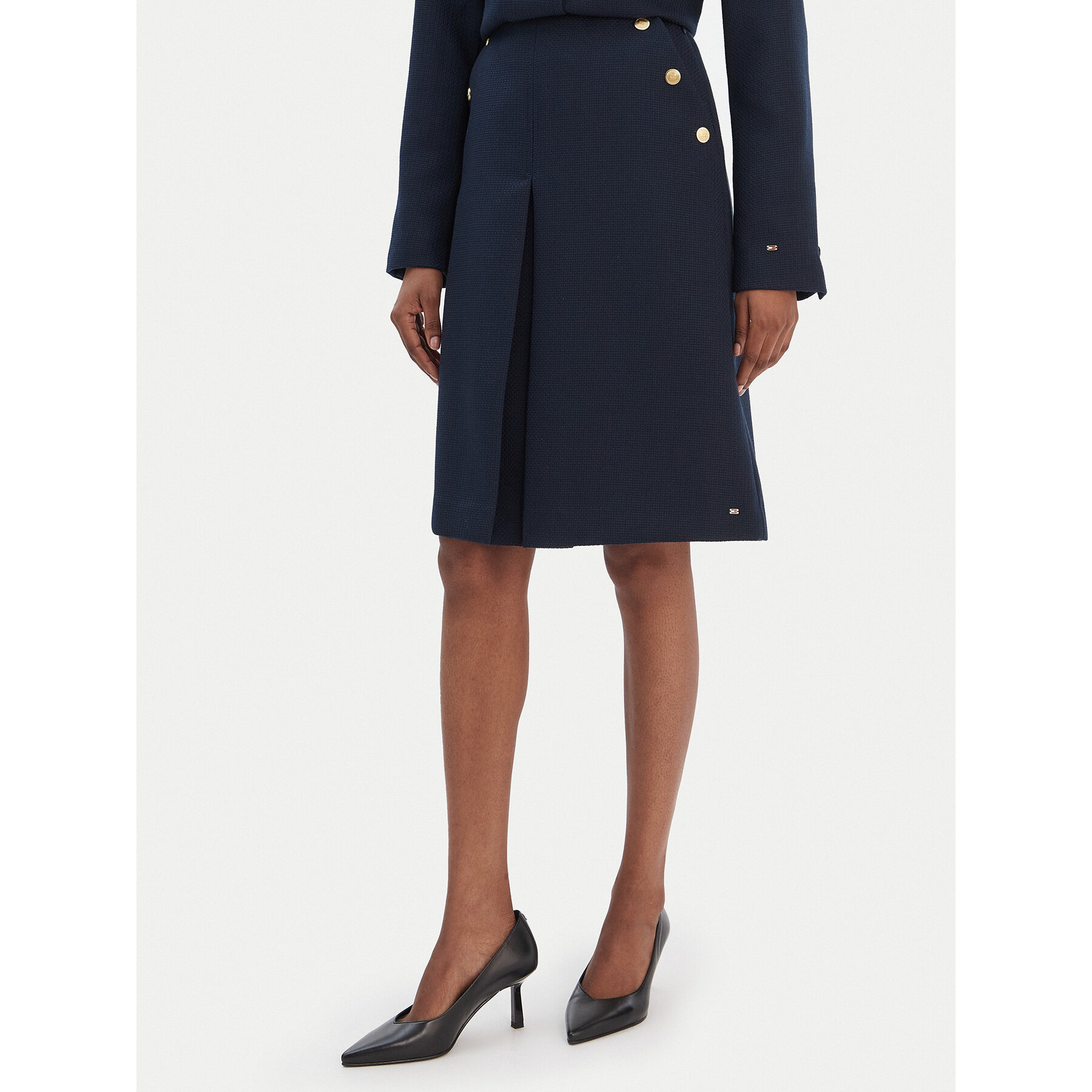 Tommy Hilfiger Spódnica trapezowa WW0WW49474 Granatowy Regular Fit
