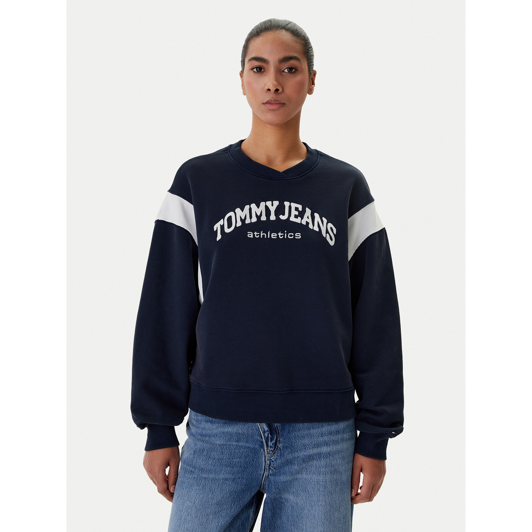 Tommy Jeans Bluza Varsity DW0DW22365 Granatowy Boxy Fit