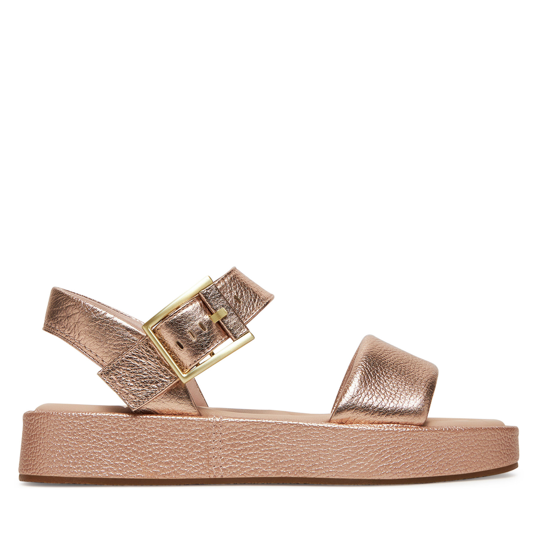 Clarks Sandały Alda Strap 26181223 Złoty