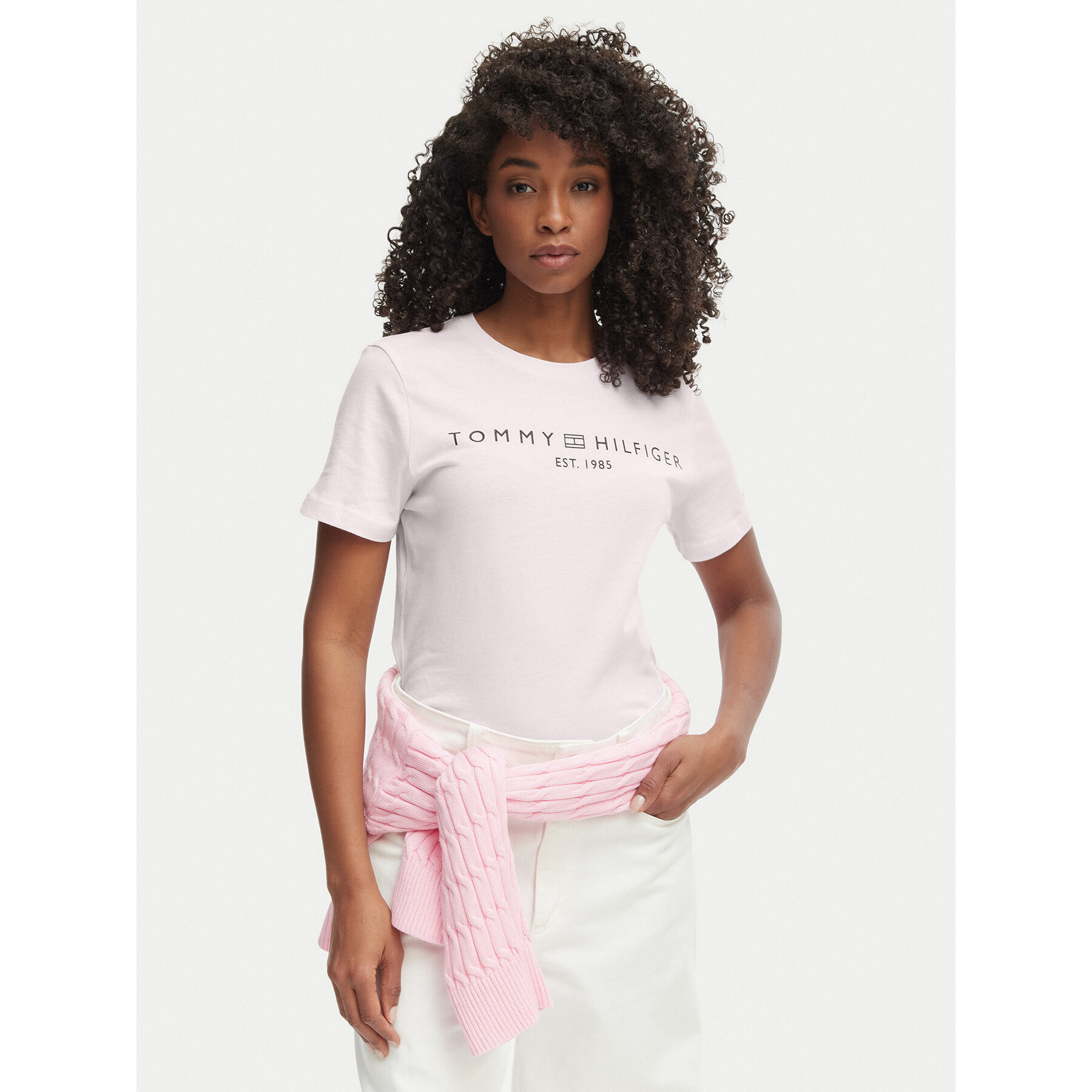 Tommy Hilfiger T-Shirt WW0WW40276 Różowy Regular Fit
