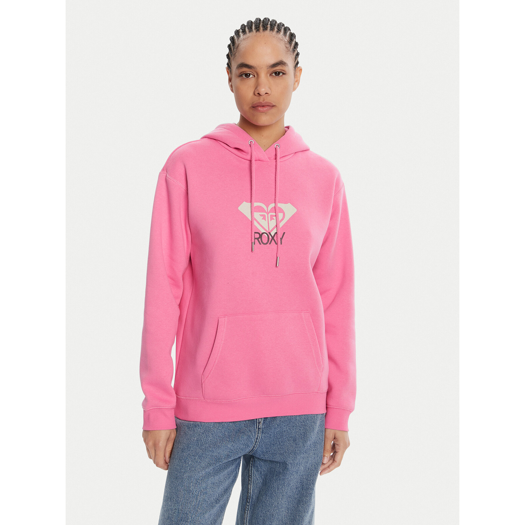 Roxy Bluza ERJFT05020 Różowy Regular Fit